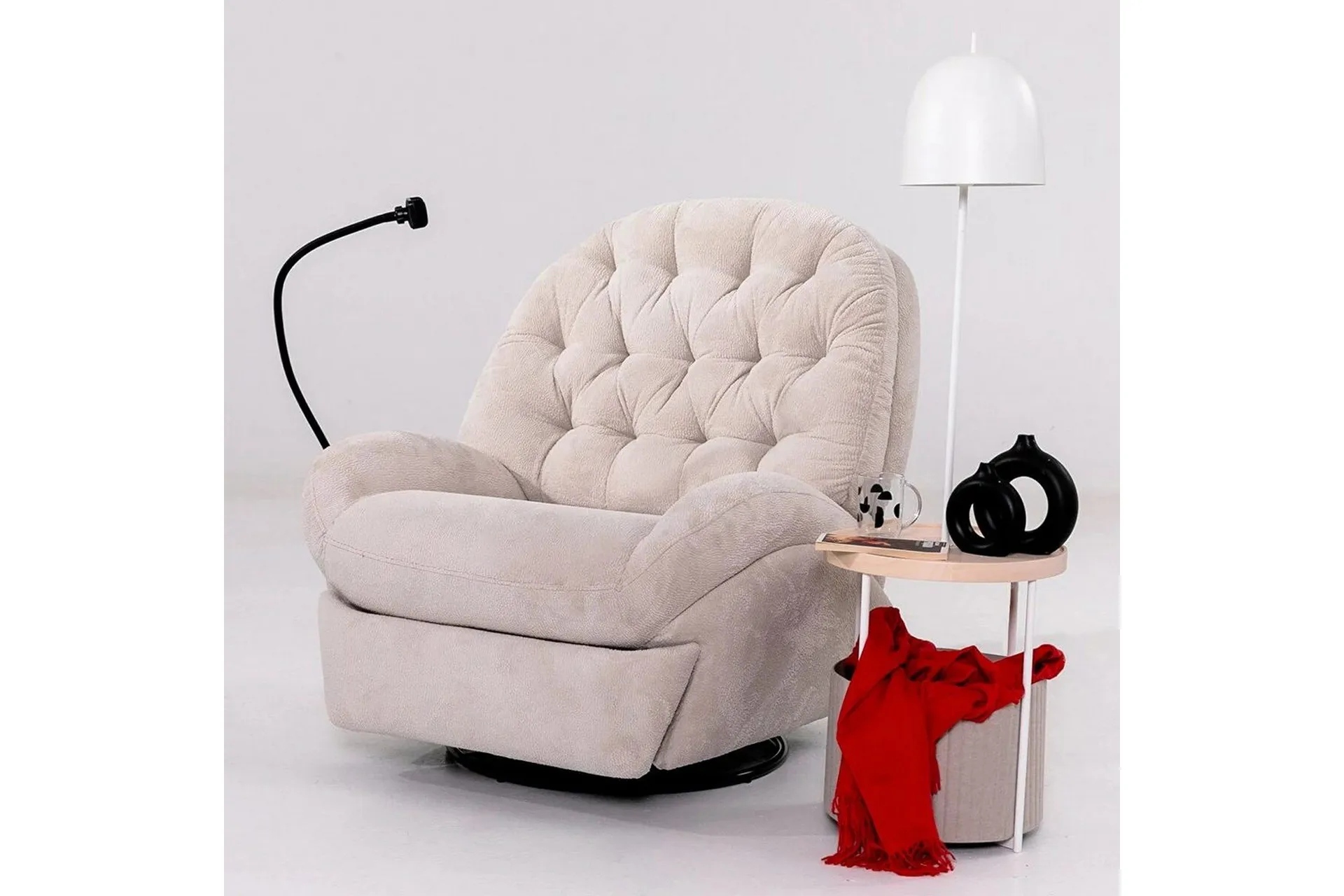 adesis reclinerfåtölj elektrisk - krämvit