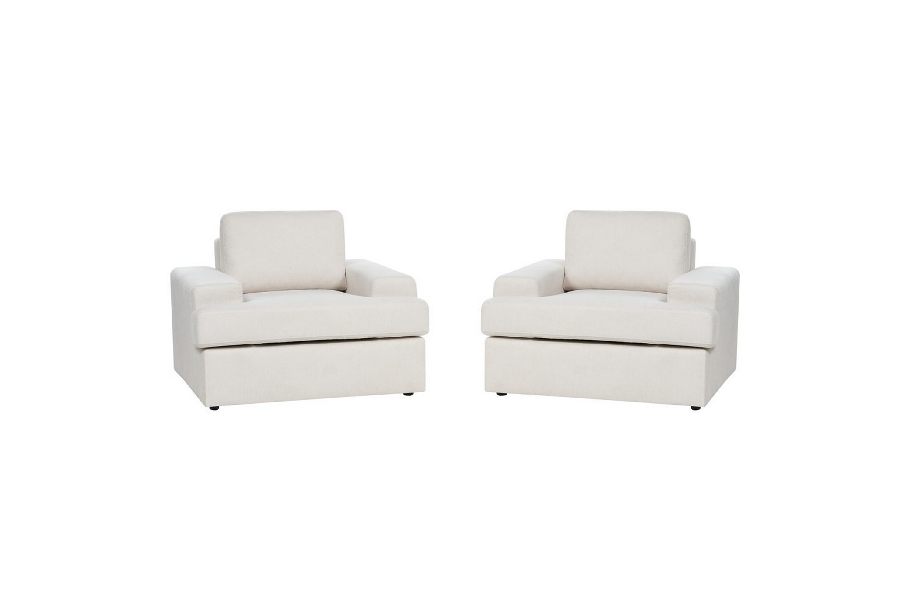 Fåtölj Alla set om 2 Beige Beige