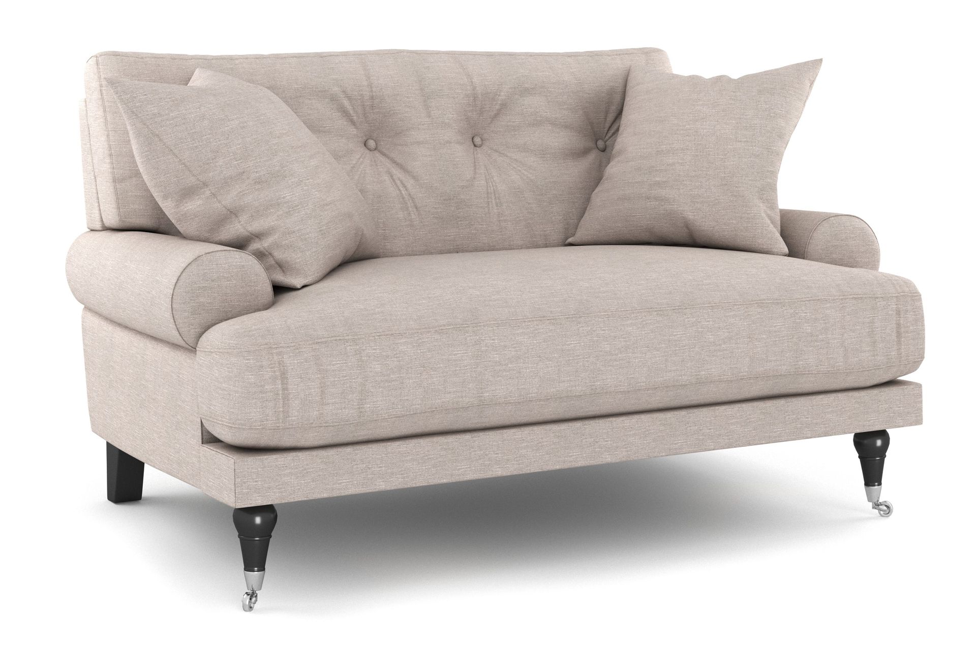andrew loveseat - beige/krom