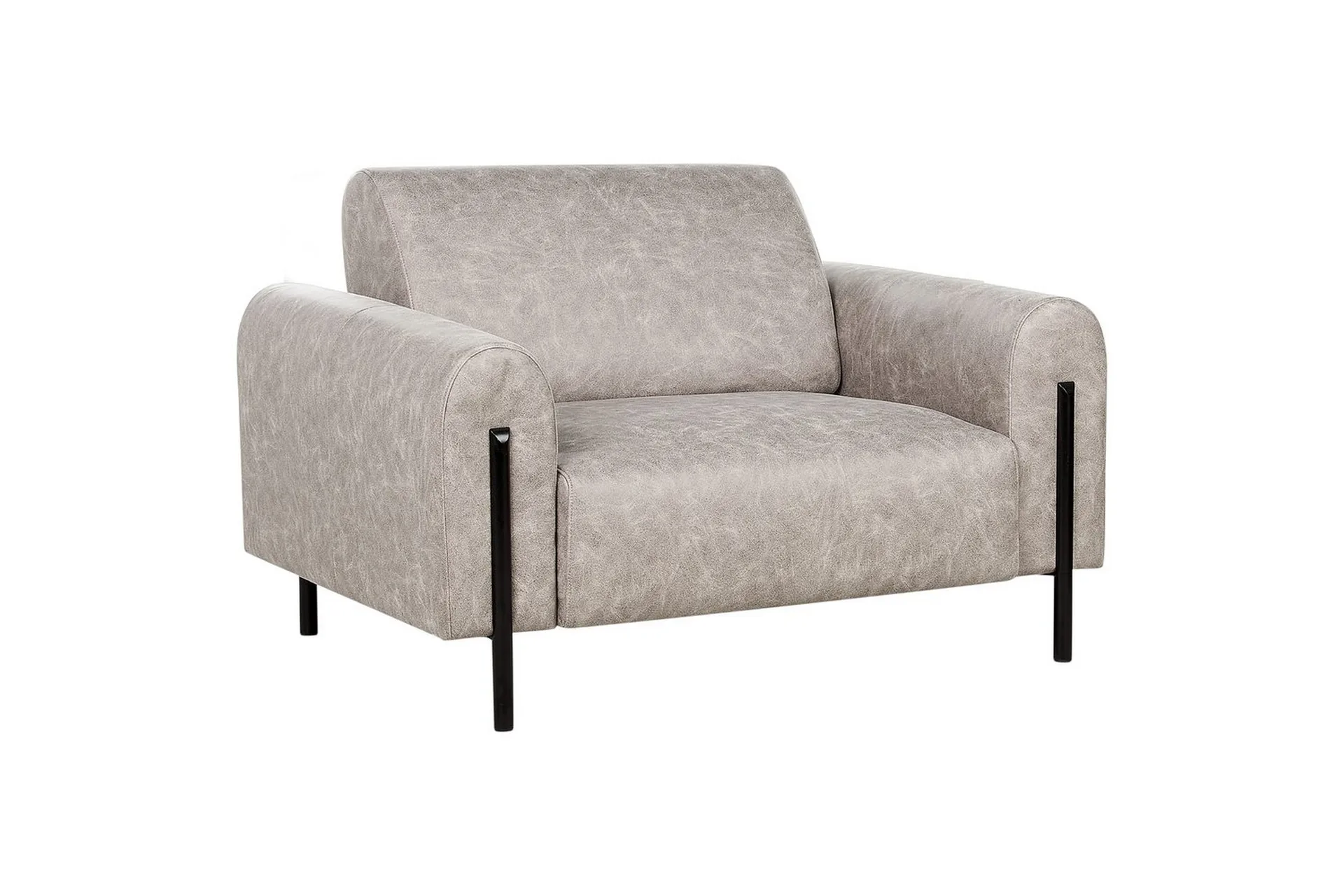 fåtölj askim - ljusgrå, svart/polyester