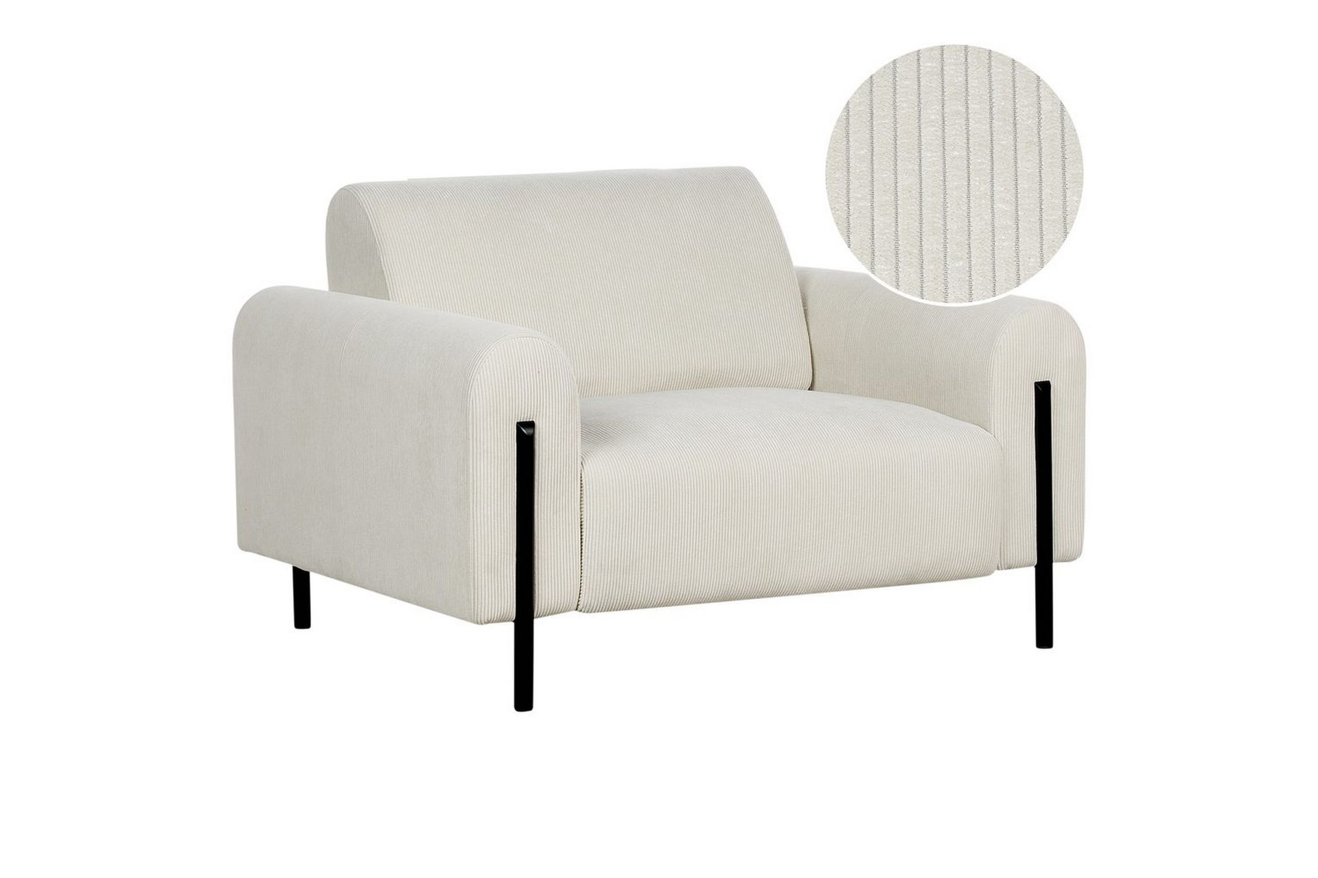 F&aring;t&ouml;lj Askim - Off-white, Svart/Manchestertyg