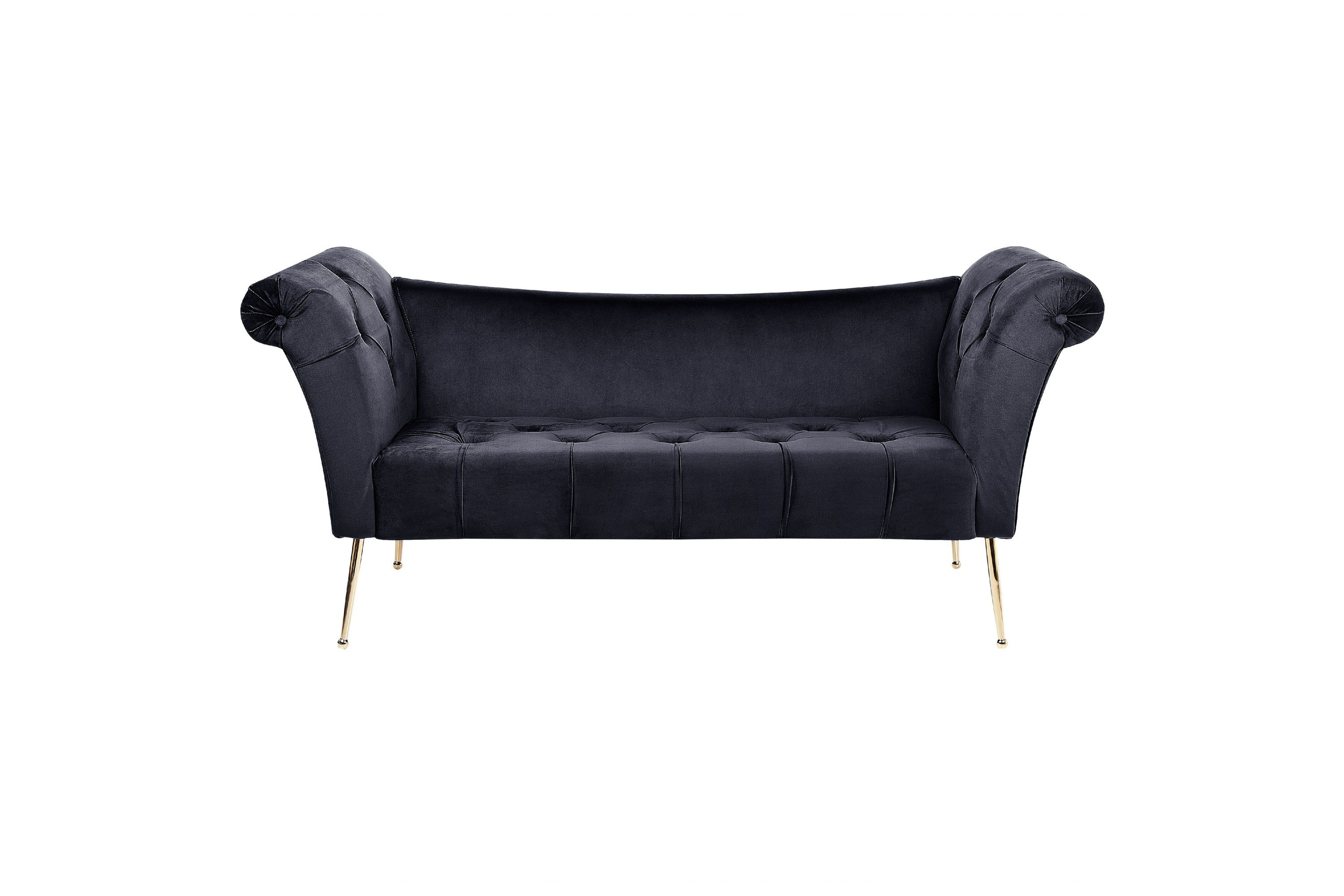 bethely schäslong 175 cm - guld/svart