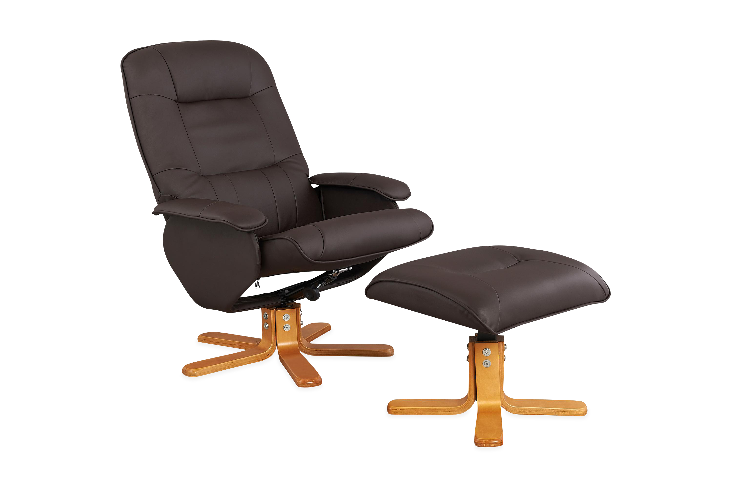Reclinerfåtölj Napo Konstläder Brun