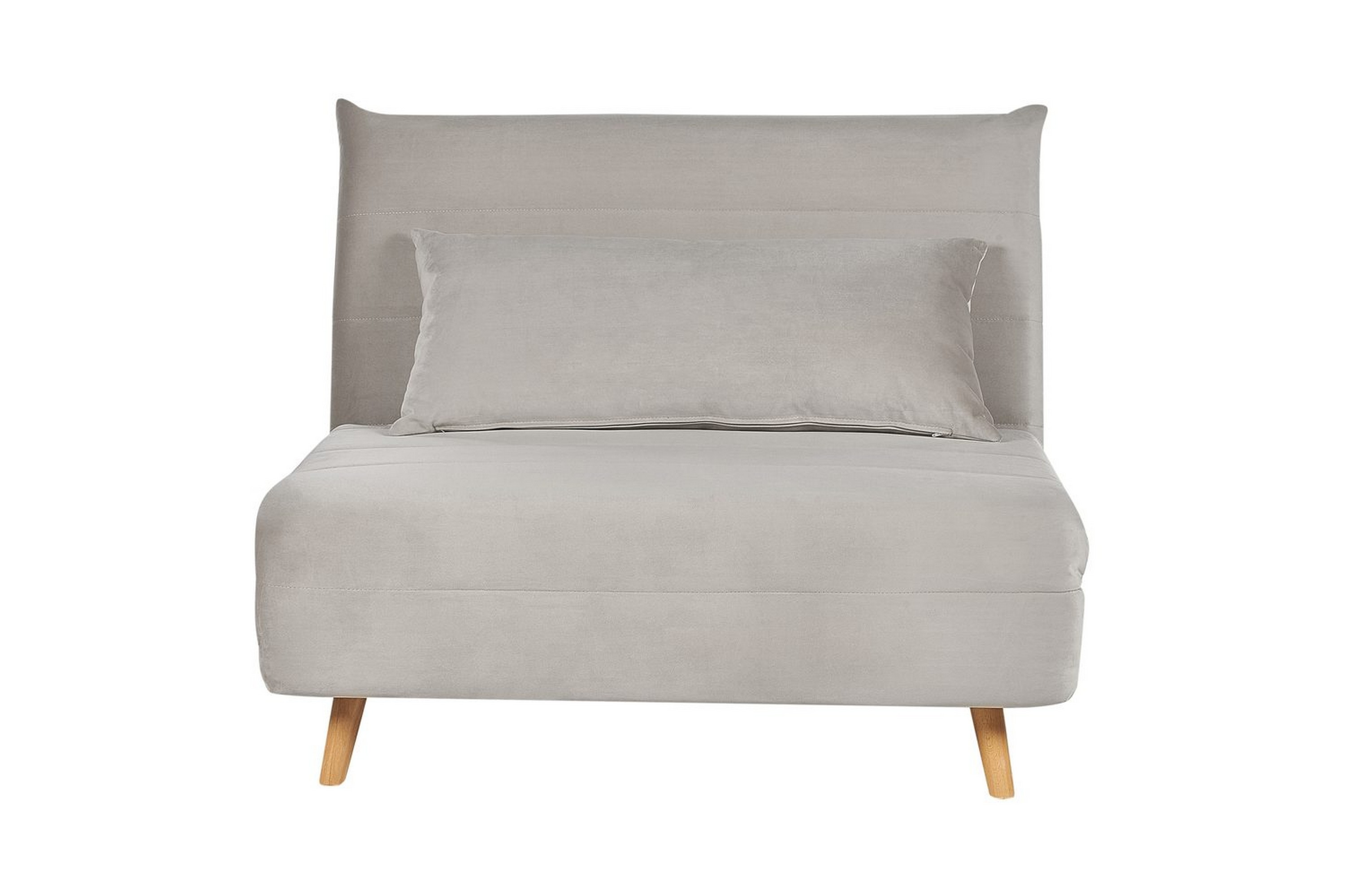 bäddsoffa setten - grå, ljust trä