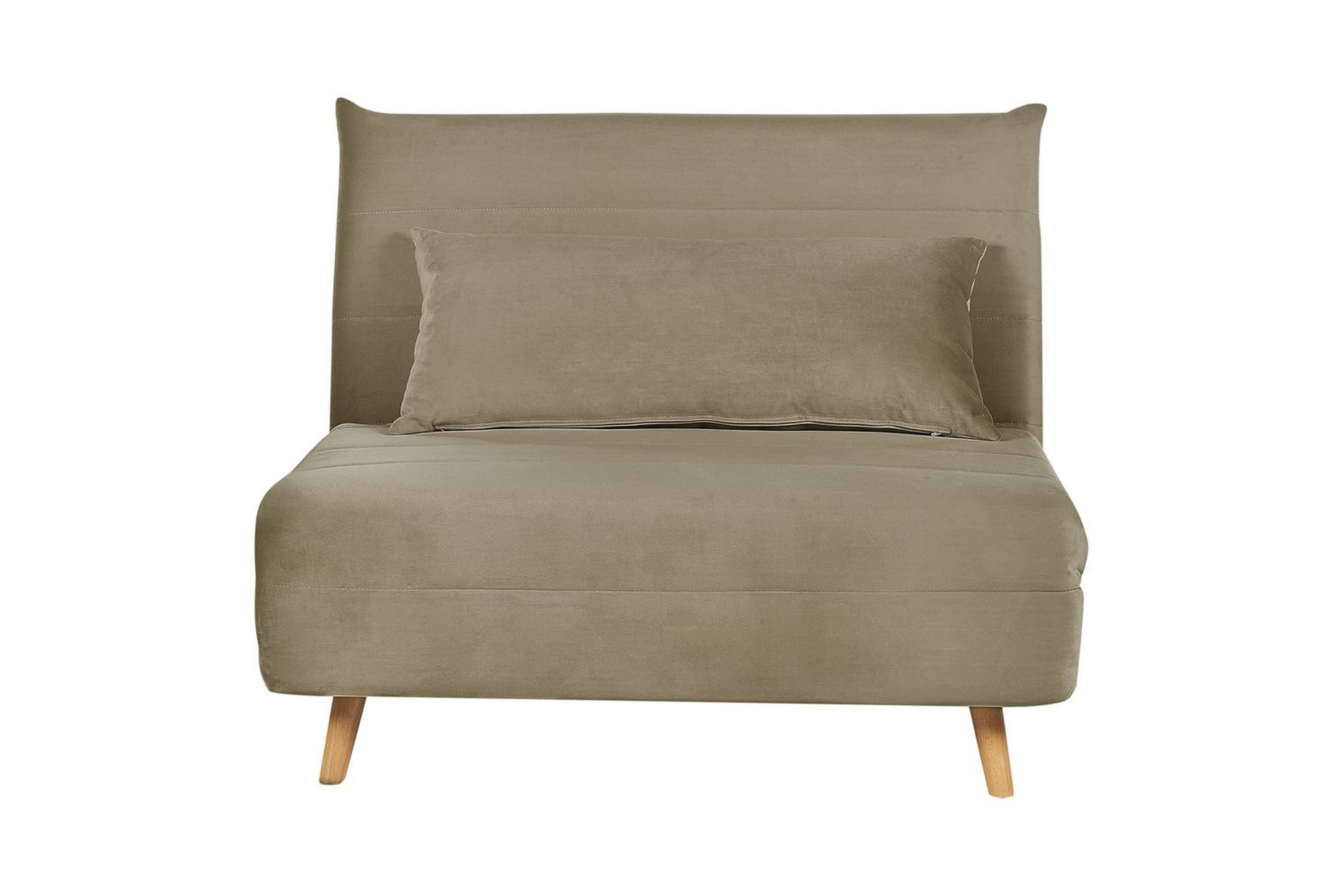 bäddsoffa setten - grönt, ljust trä