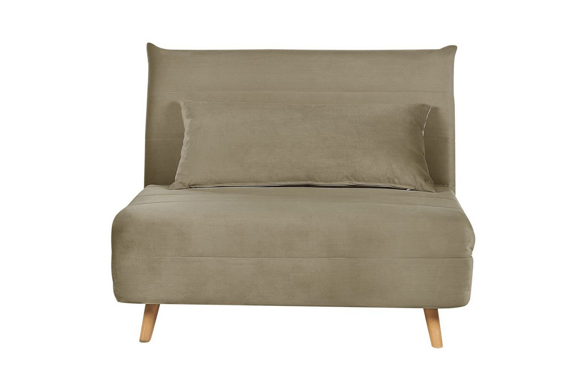 bäddsoffa setten - grönt, ljust trä