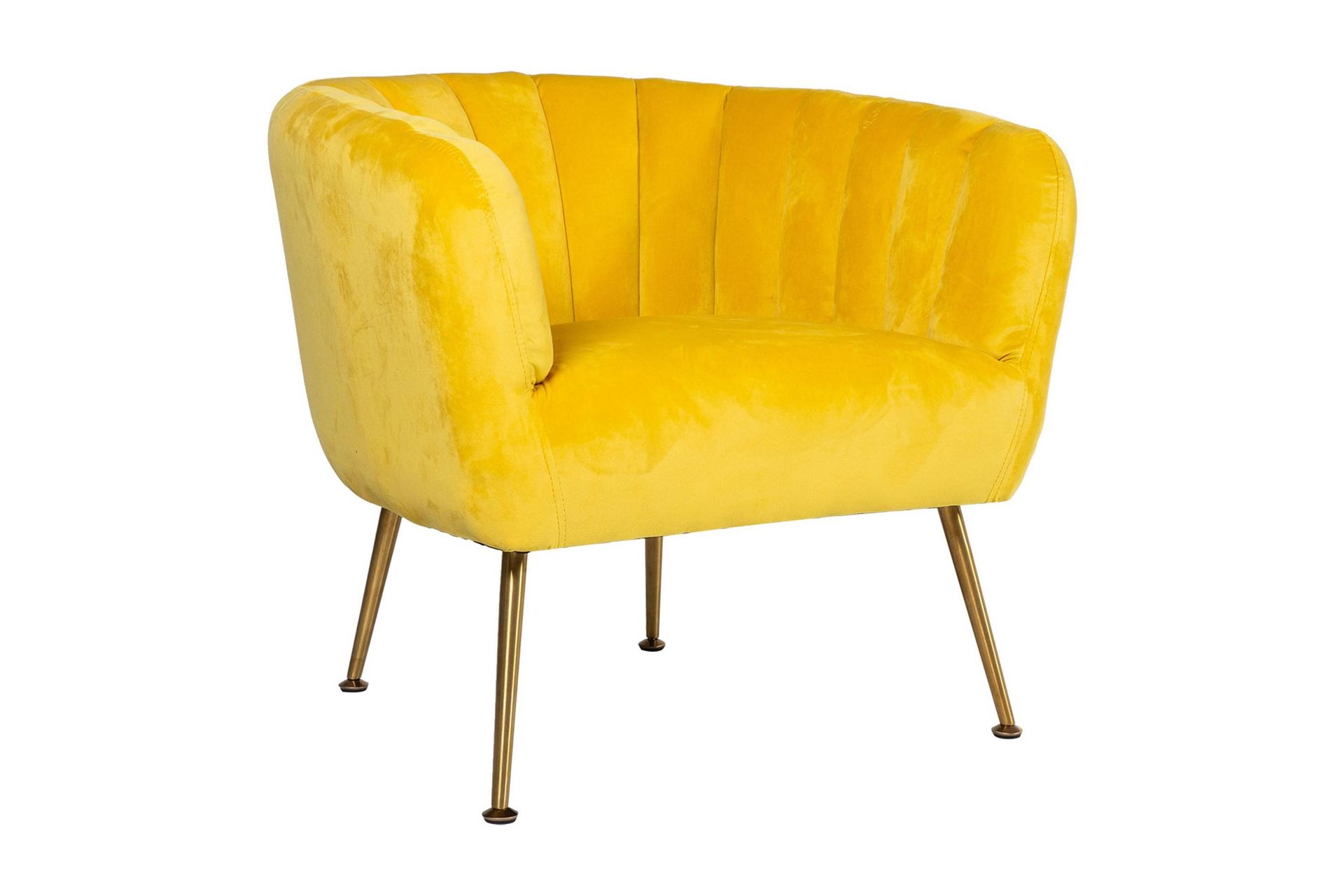 F&aring;t&ouml;lj Tucker 78x71xh69 Sammet Gul -