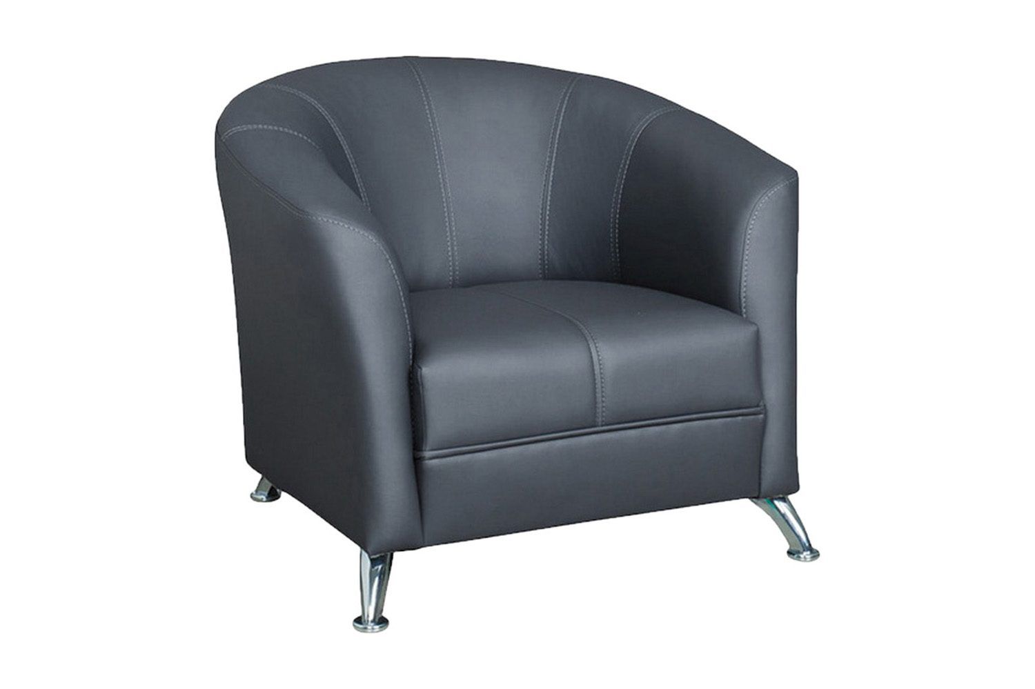 Olier F&aring;t&ouml;lj 86x77x68 cm - Svart/Gr&aring;