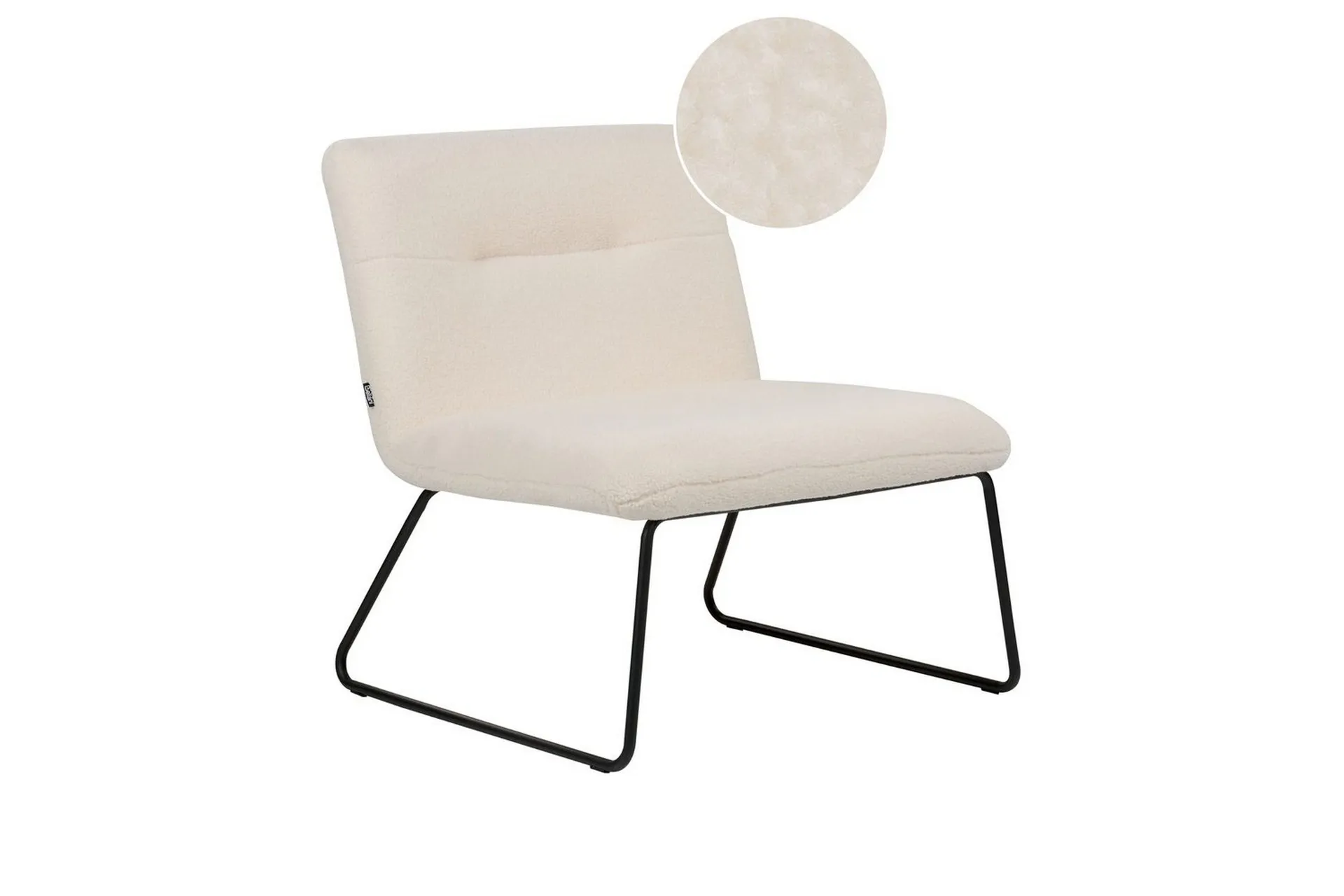 F&aring;t&ouml;lj Cotulla - Vit, Svart/Boucl&eacute;