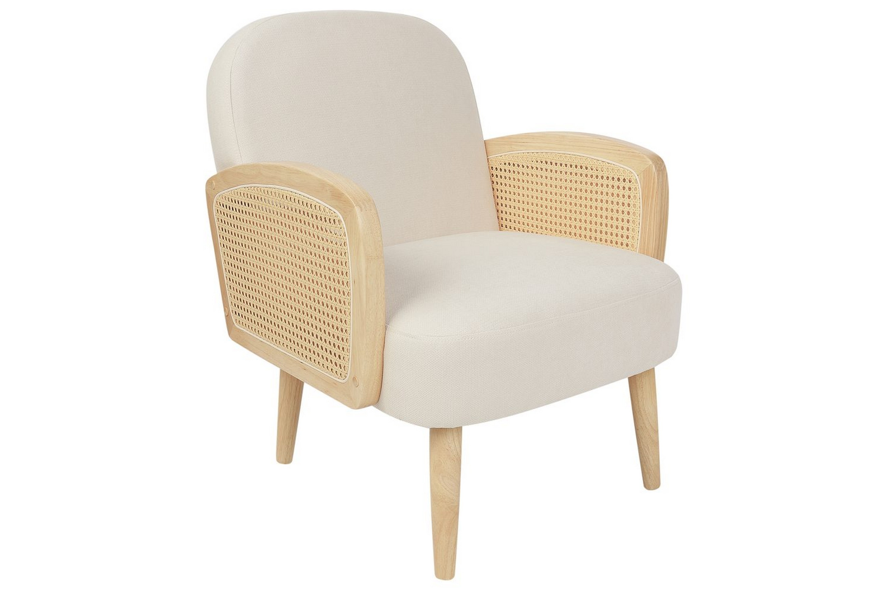 fåtölj dvenberg - beige, ljust trä