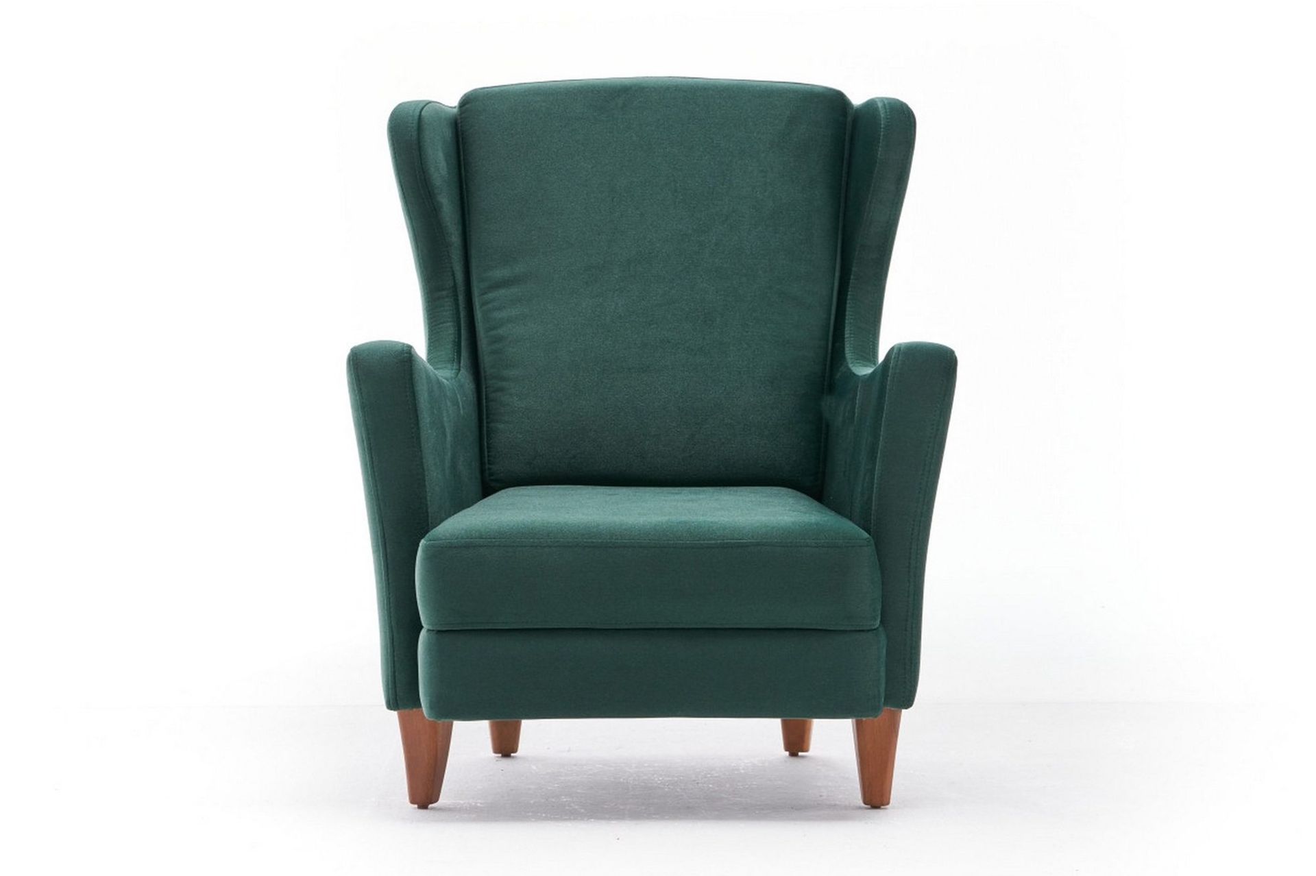 edgara fåtölj - sammet/grön/natur