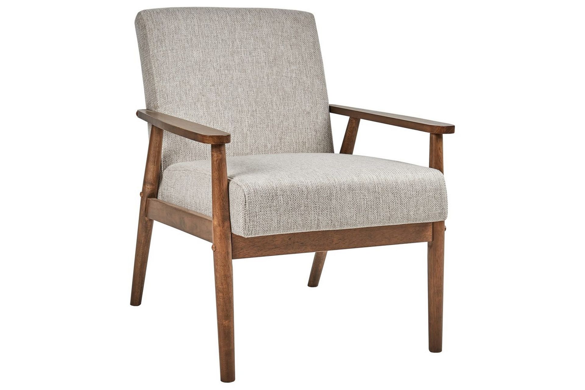 fåtölj esrum grå/mörkt trä, polyester - grå/mörkt trä, polyester