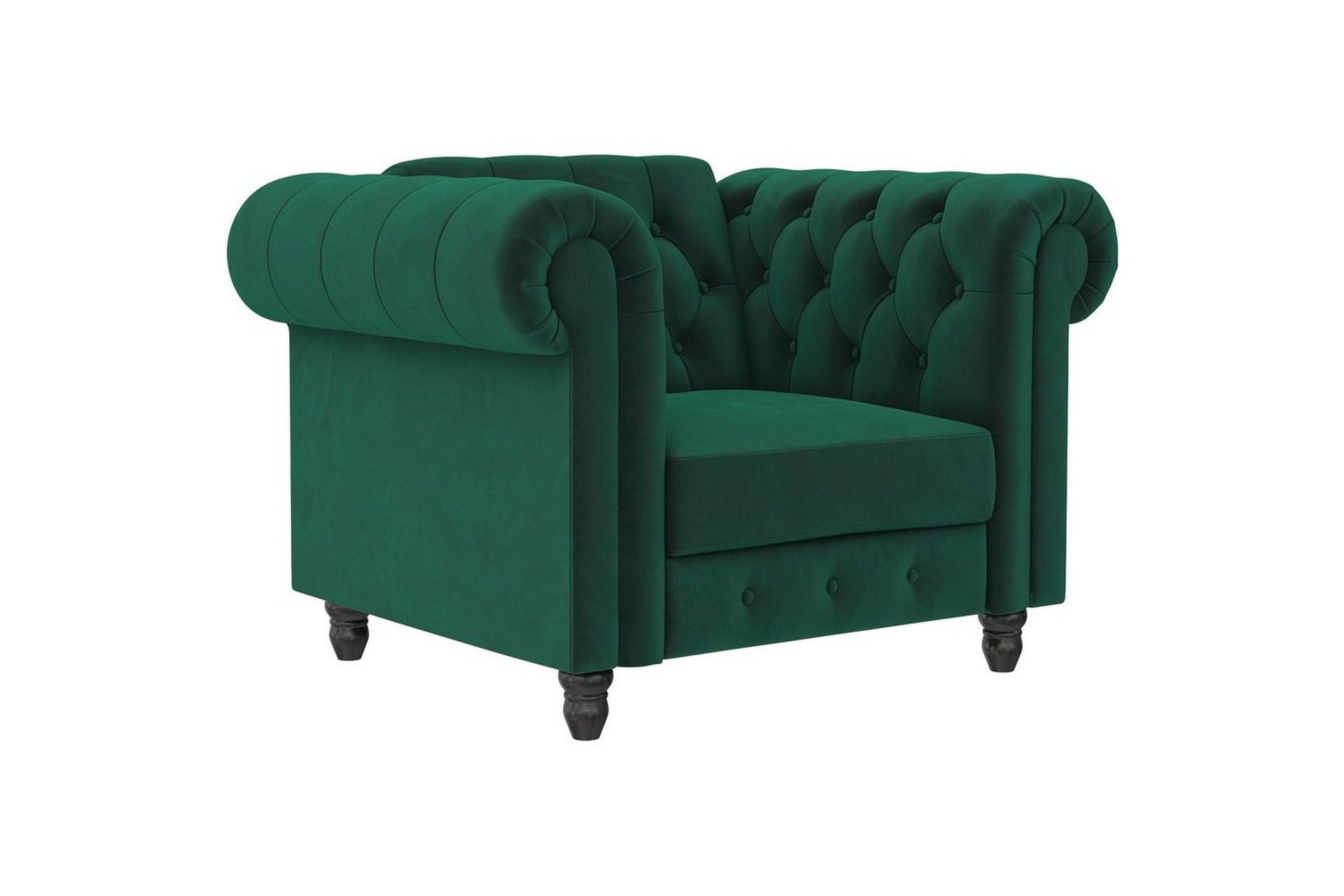 F&aring;t&ouml;lj Felix M&ouml;rkgr&ouml;n, Sammet/Tr&auml;/Metall - M&ouml;rkgr&ouml;n, Sammet/Tr&auml;/Metall