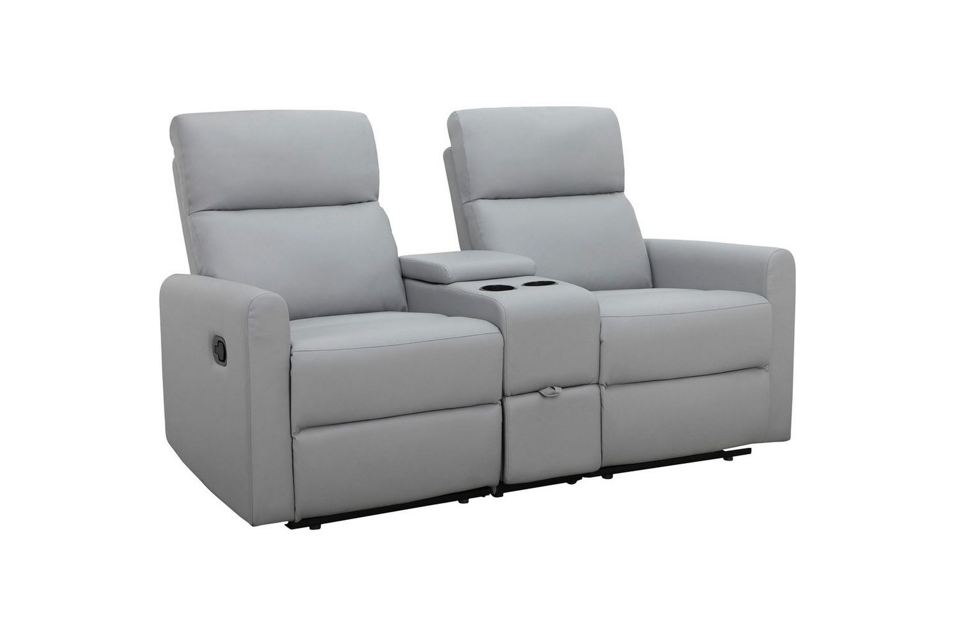 fåtölj dacoulas ljusgrå, pu/trä - ljusgrå, pu/trä