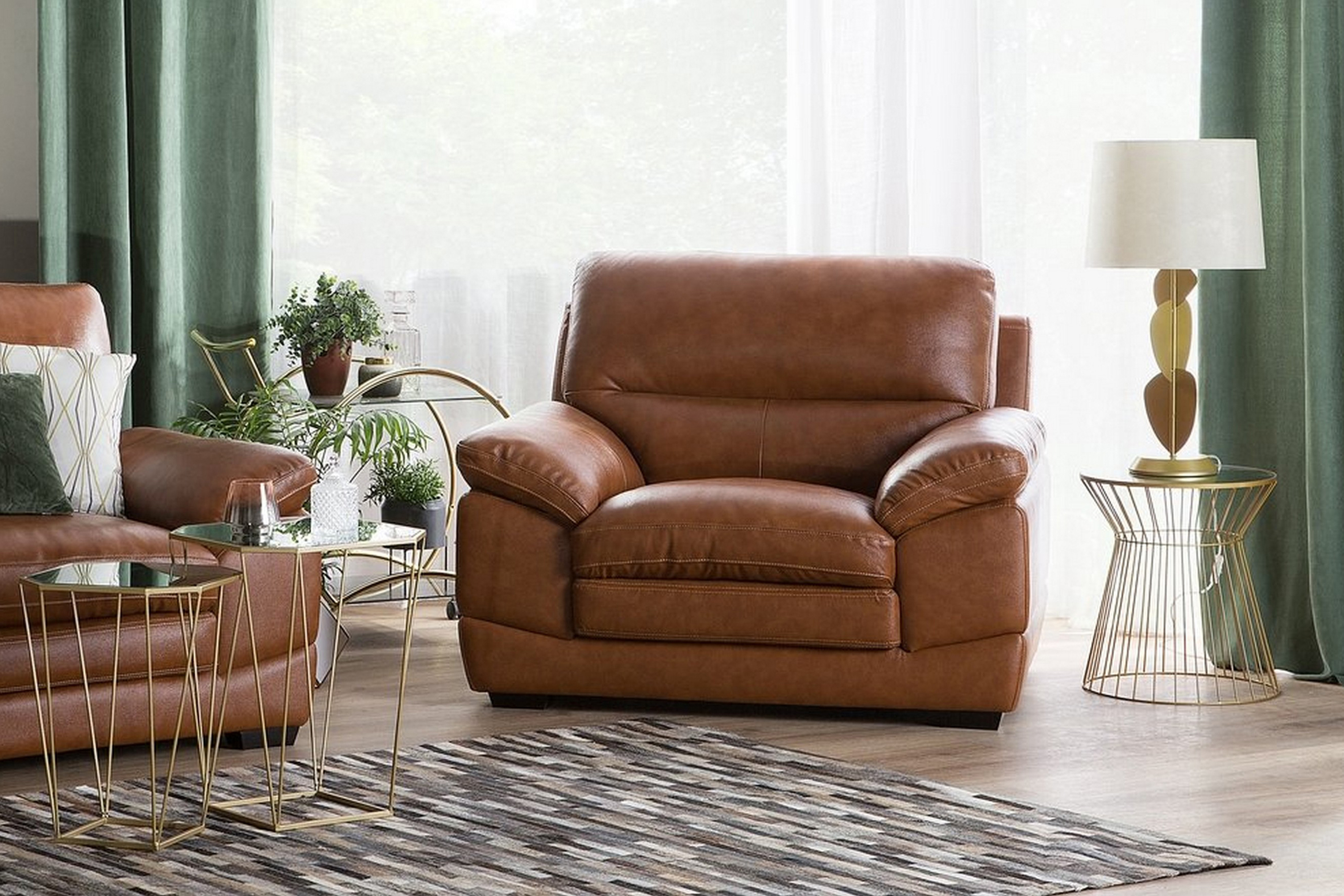 fåtölj horten - brun