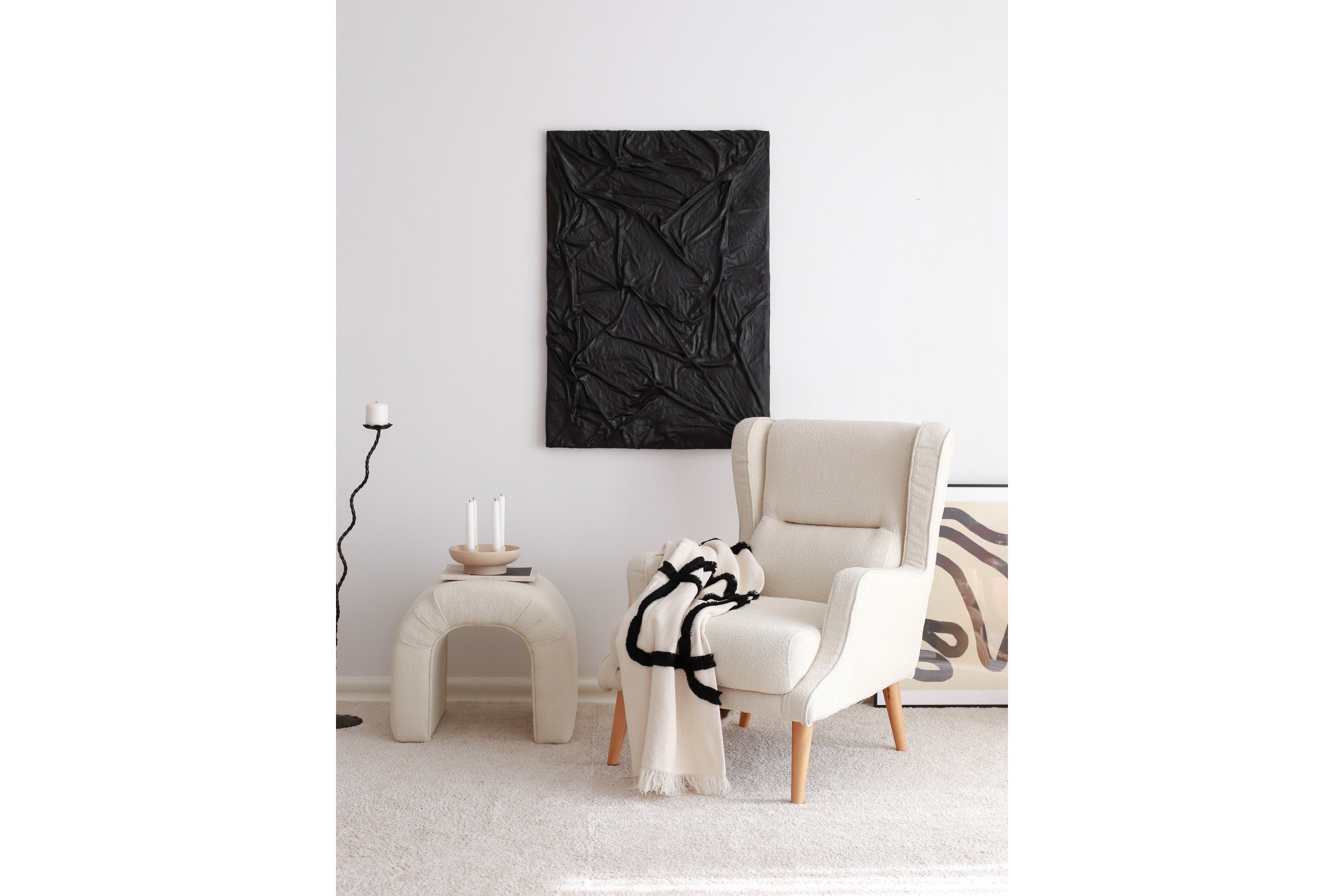 fåtölj klam - cream