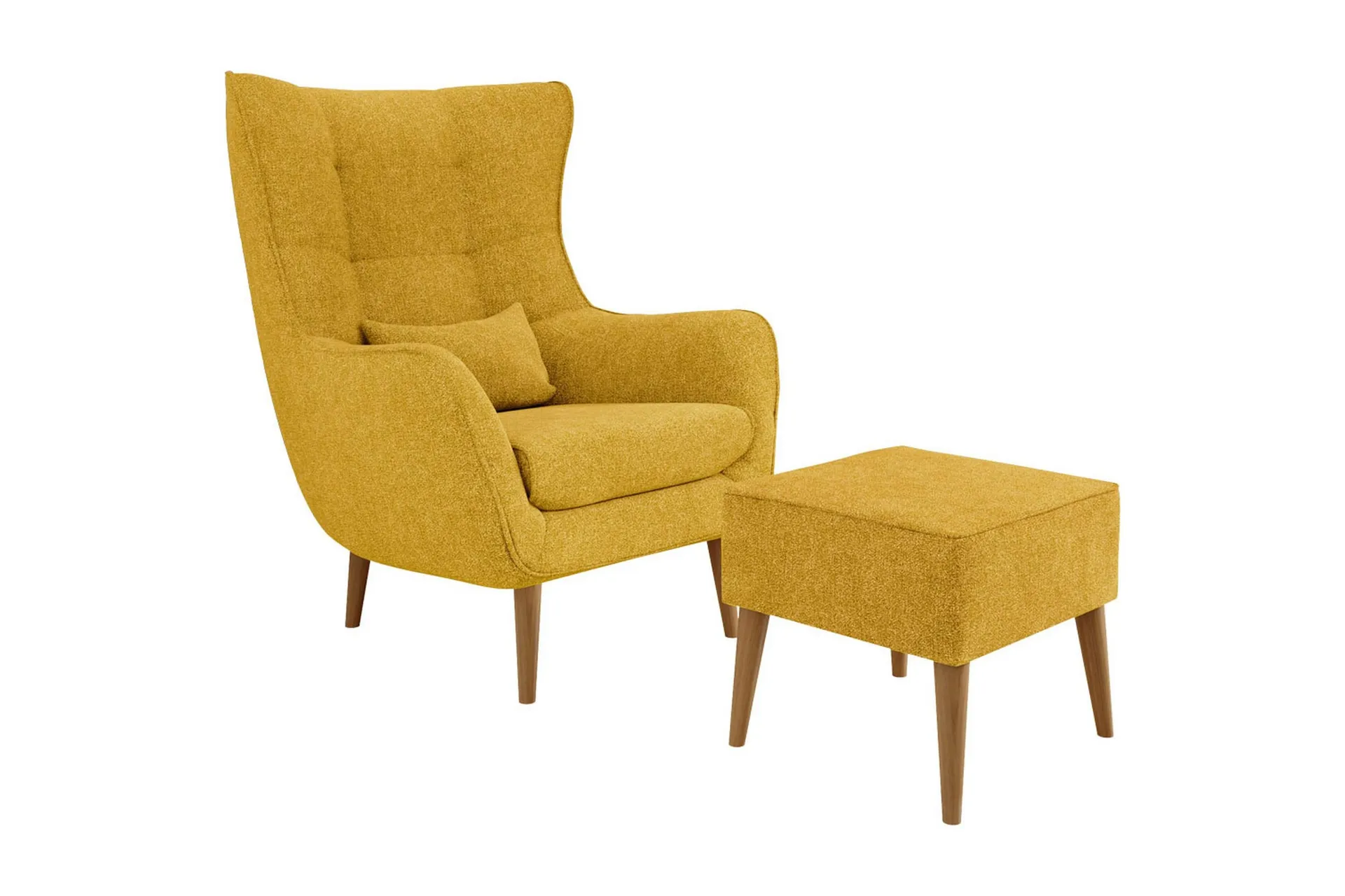 F&aring;t&ouml;lj LORD med fotpall - Gul