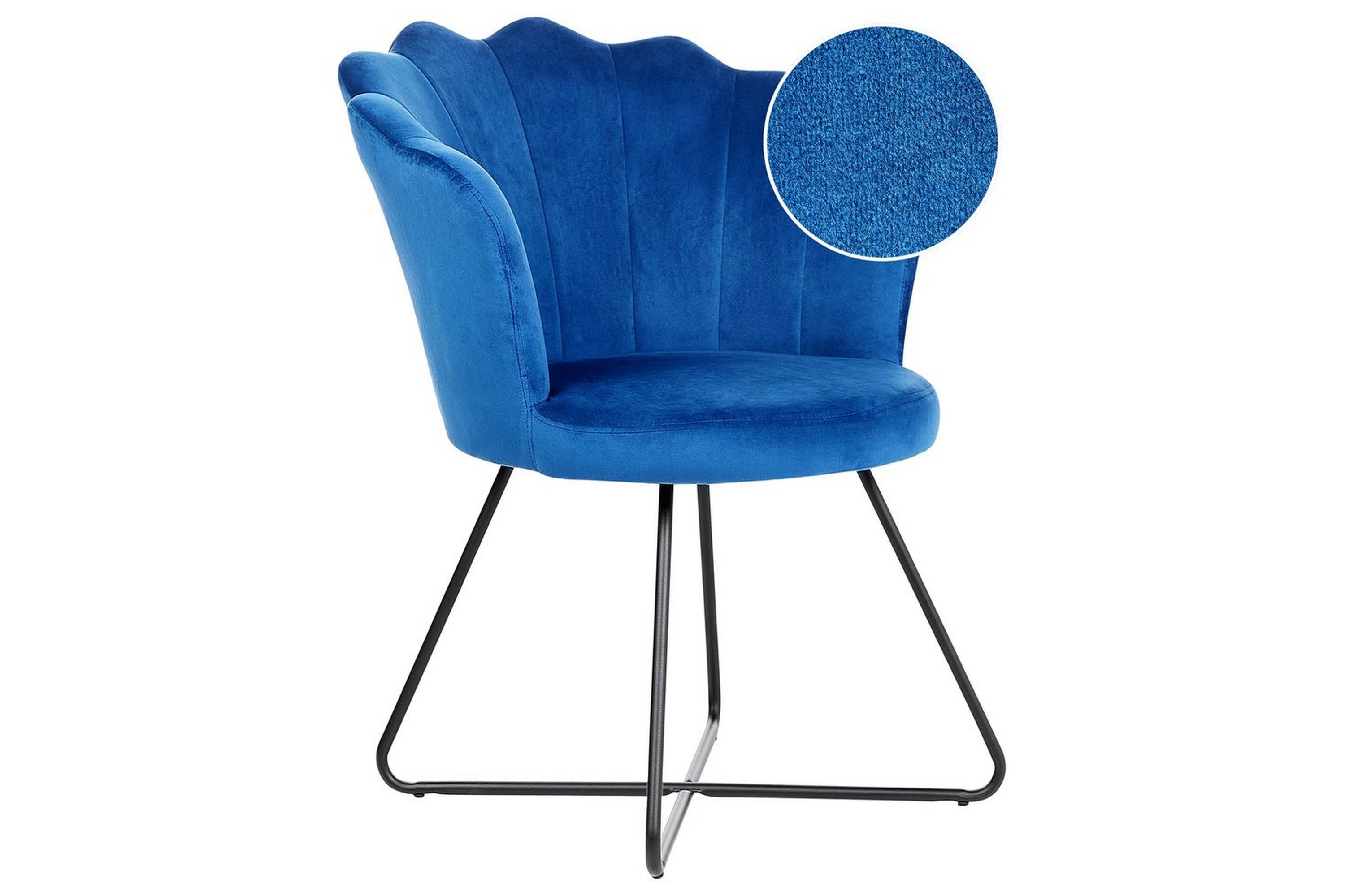 fåtölj lovelock - blå, svart/sammet