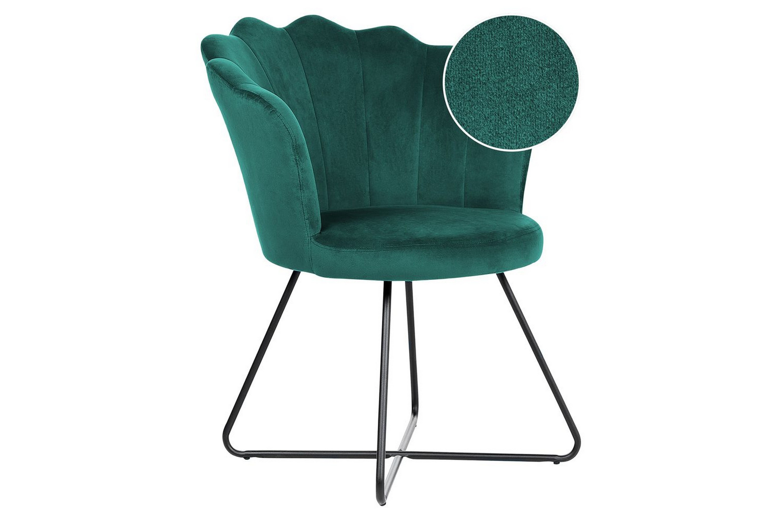fåtölj lovelock - grön, svart/sammet
