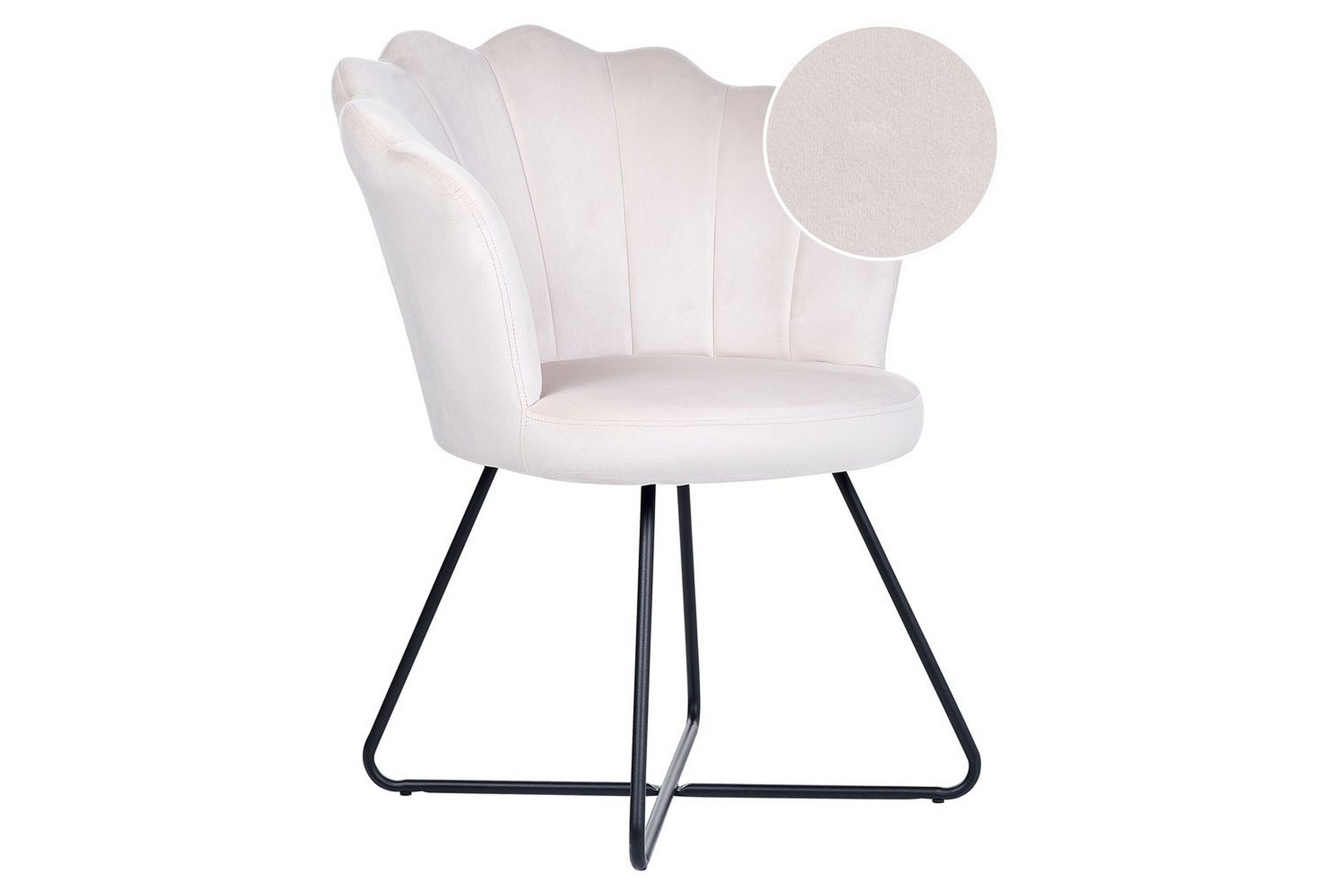 fåtölj lovelock - vit, svart/sammet