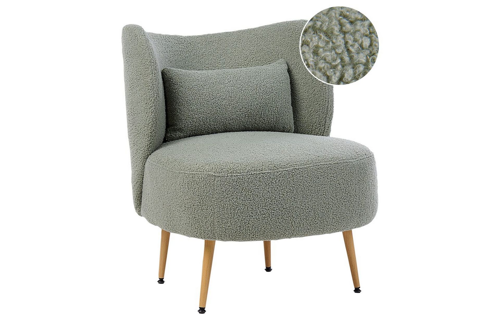 fåtölj otsby ii grönt/ljust trä - grönt/ljust trä