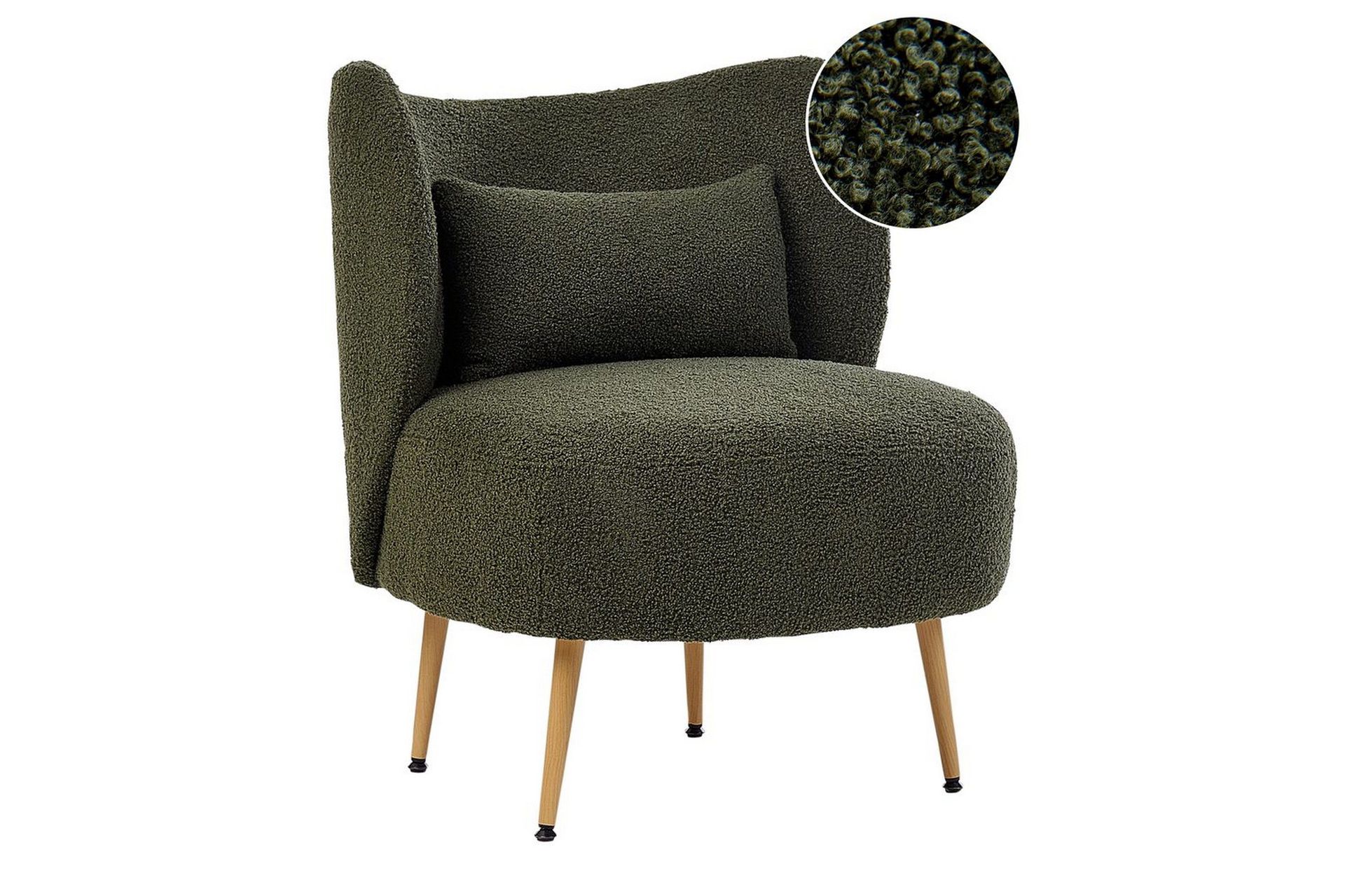 fåtölj otsby ii mörkgrön/ljust trä - mörkgrön/ljust trä