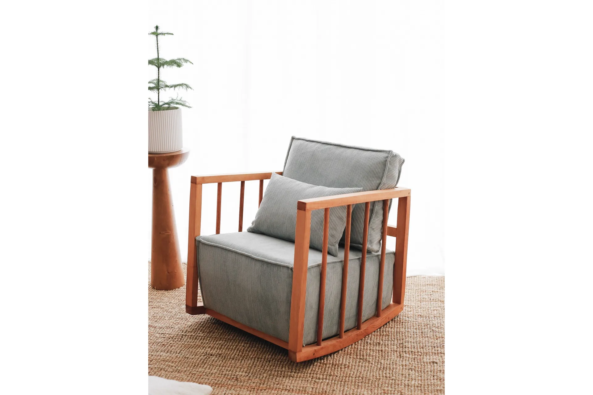 fåtölj sallanan - blå