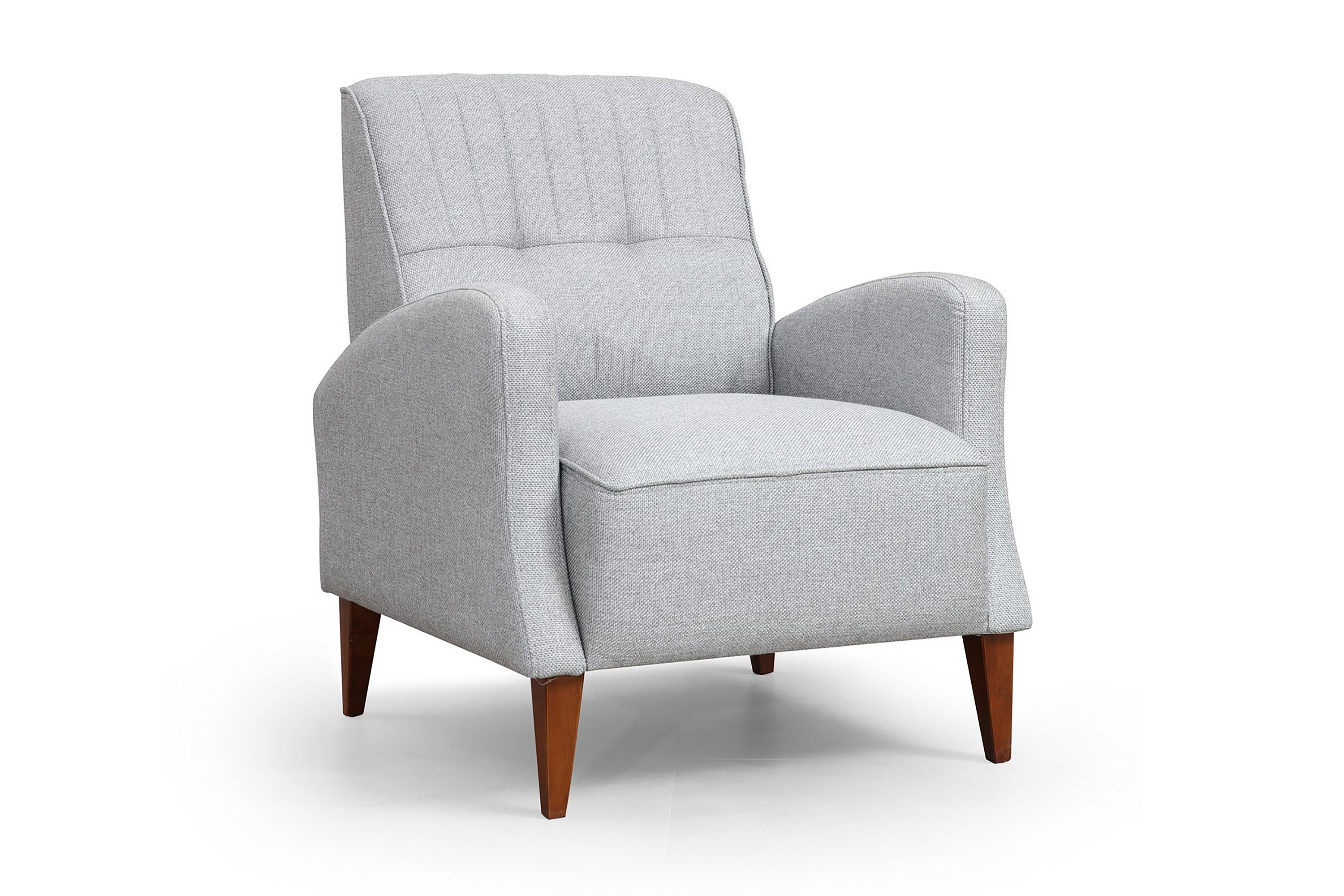 fåtölj tomy med armstöd - grå