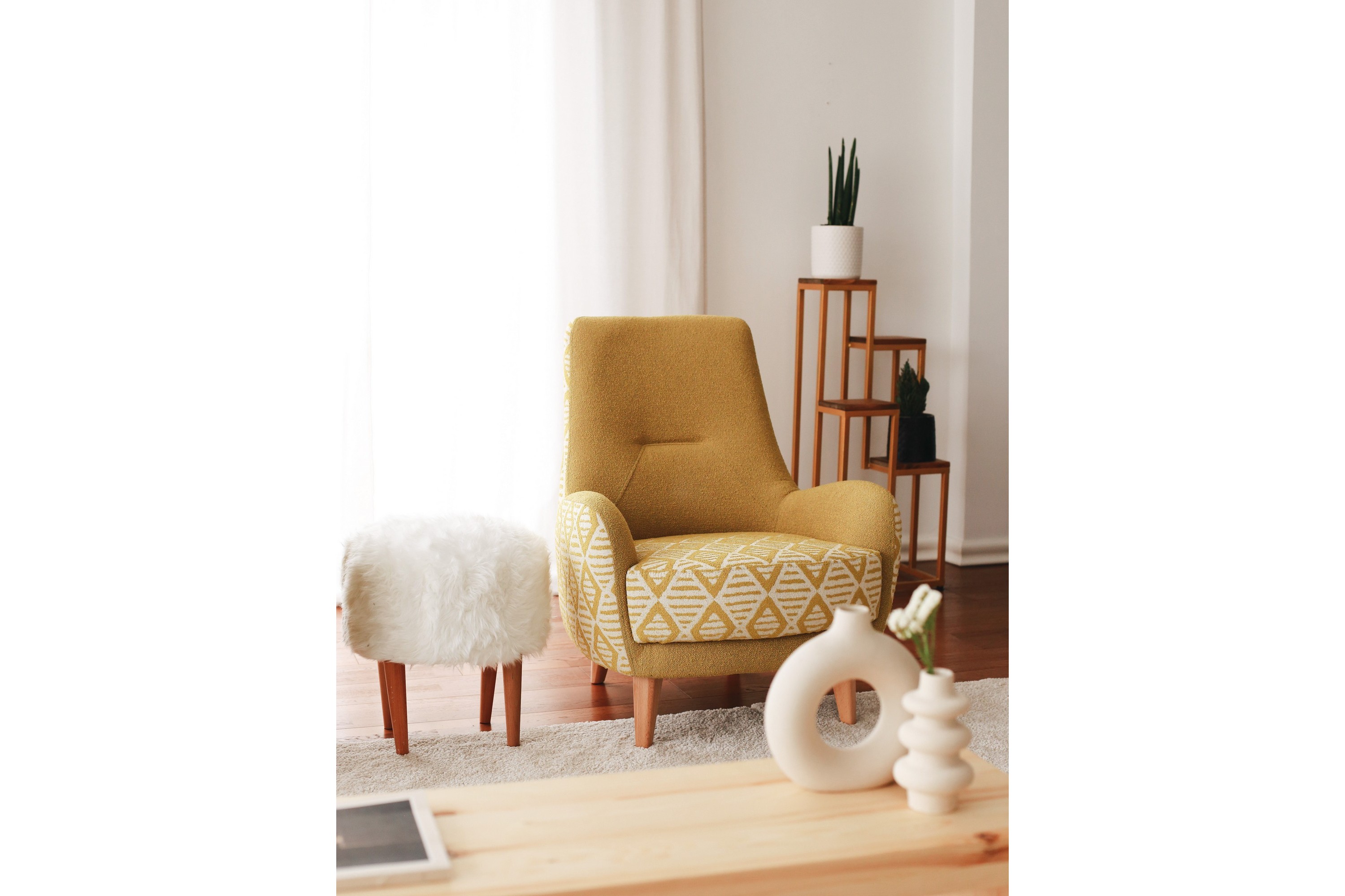 fåtölj parven - gul