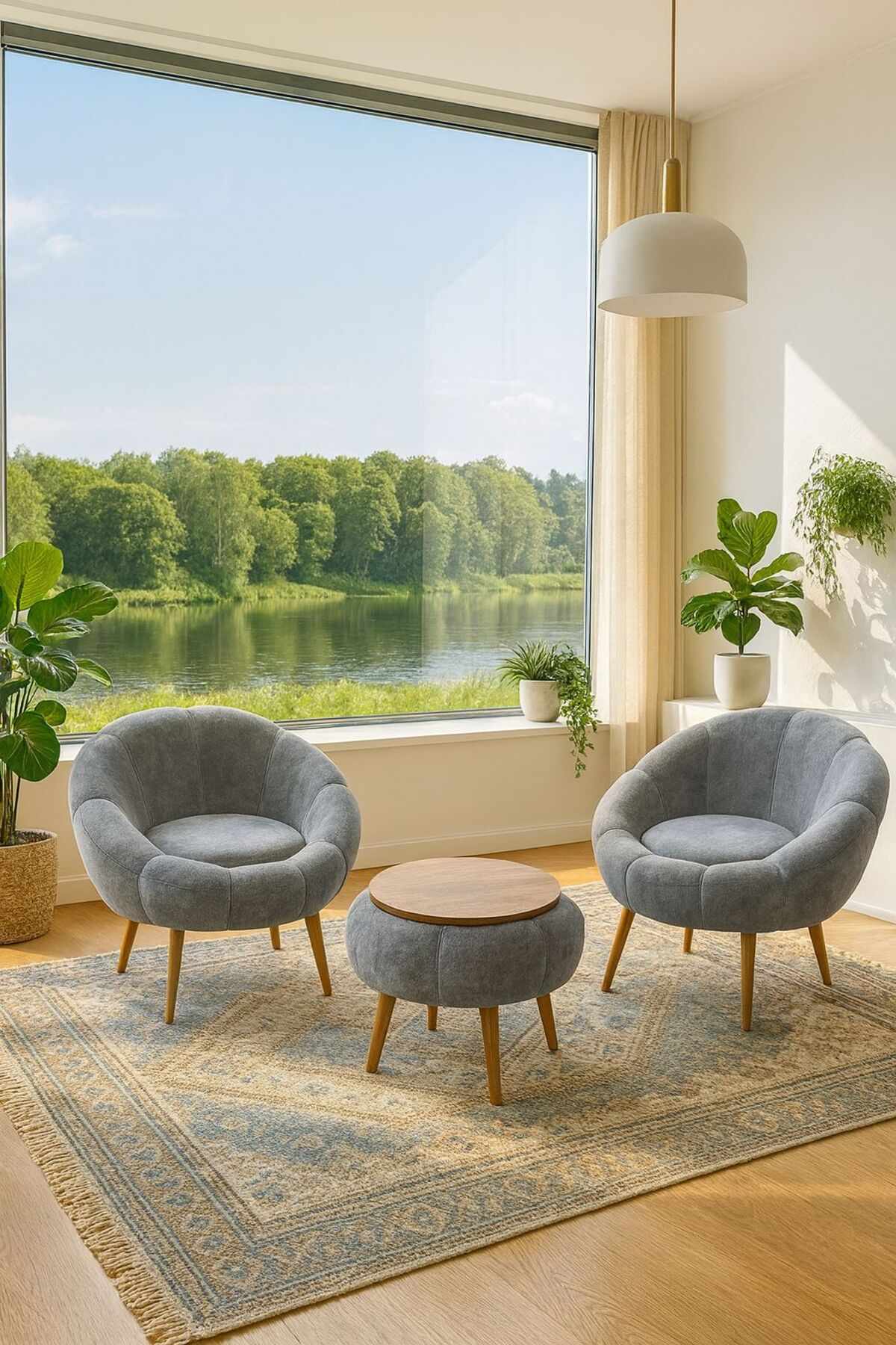 Havel F&aring;t&ouml;ljer med bord 3 delar -
