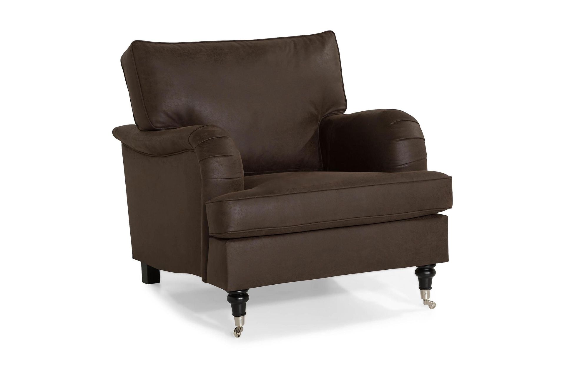 howard classic fåtölj konstläder - vintage brun