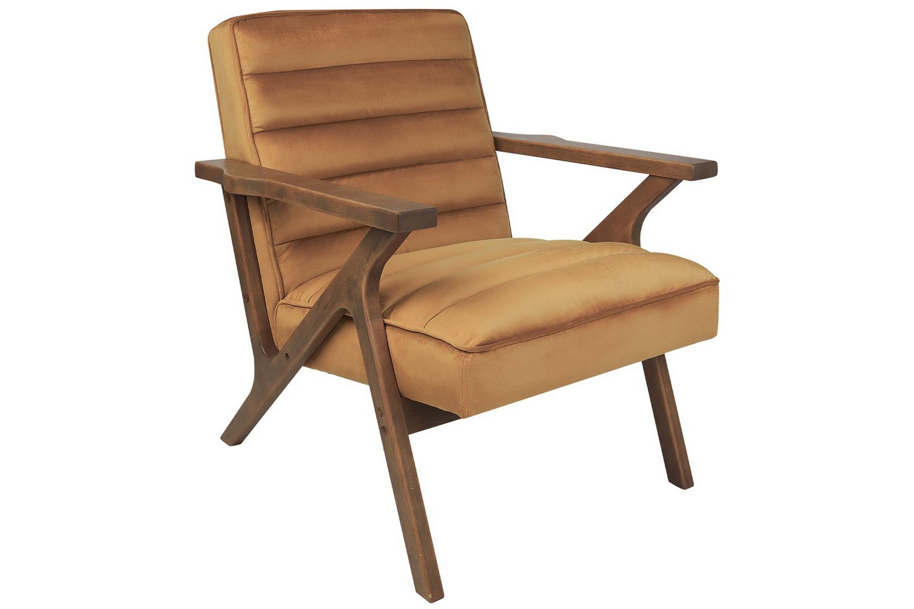 fåtölj kisa - brunt, mörkt trä