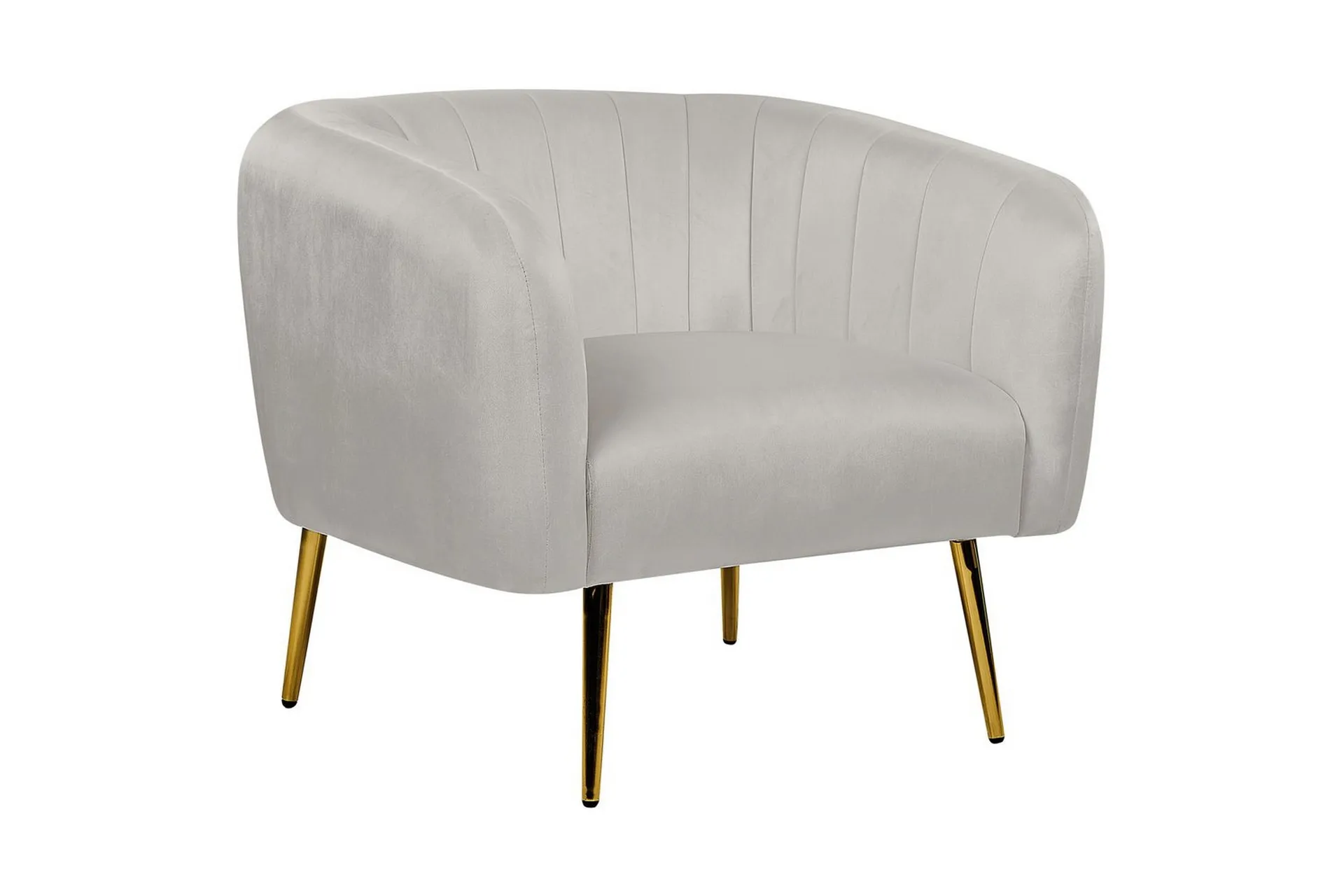 fåtölj laconia - grå, guld