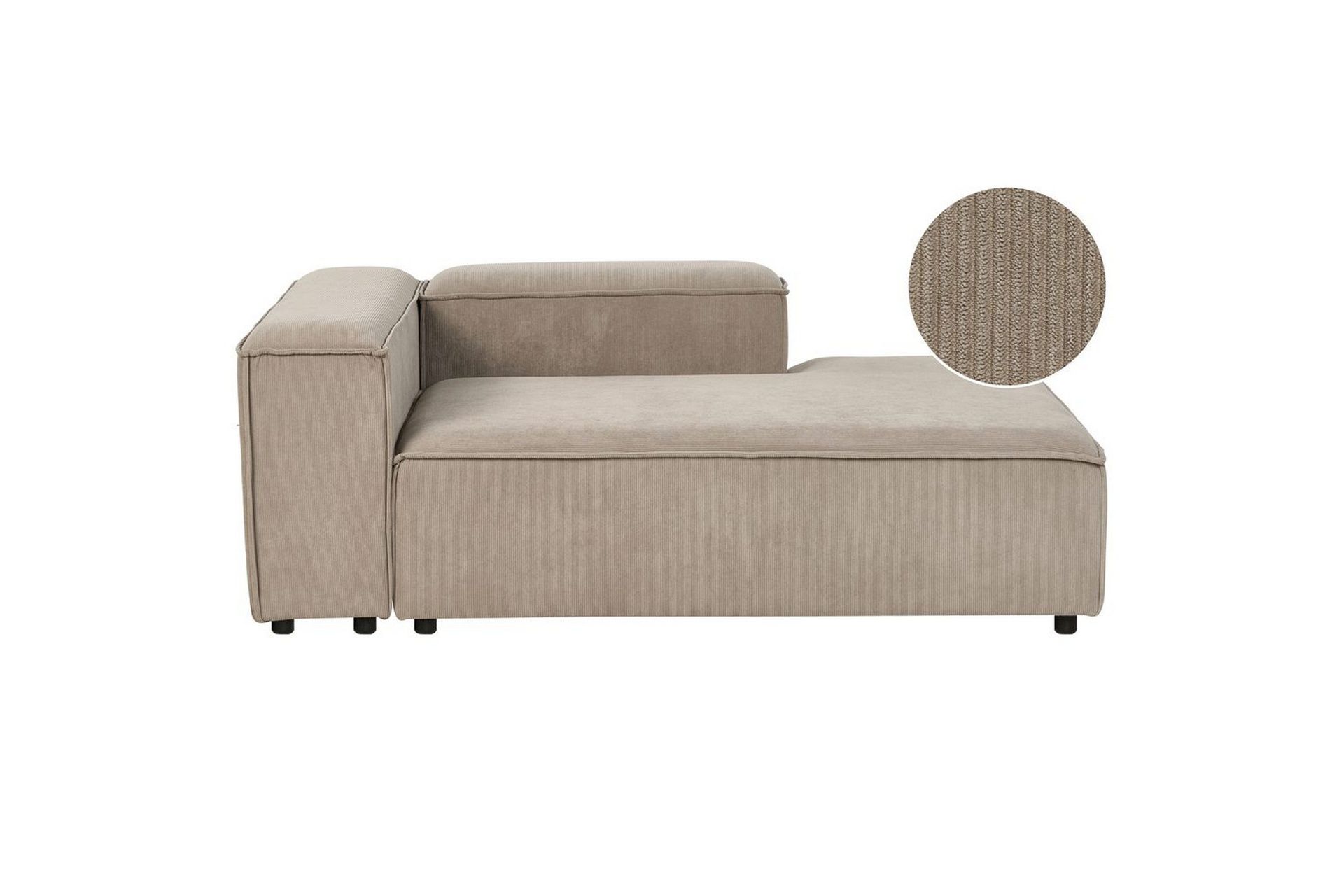 Schäslong Ardal Taupe, svart, Vänstervänd - Taupe, svart, Vänstervänd