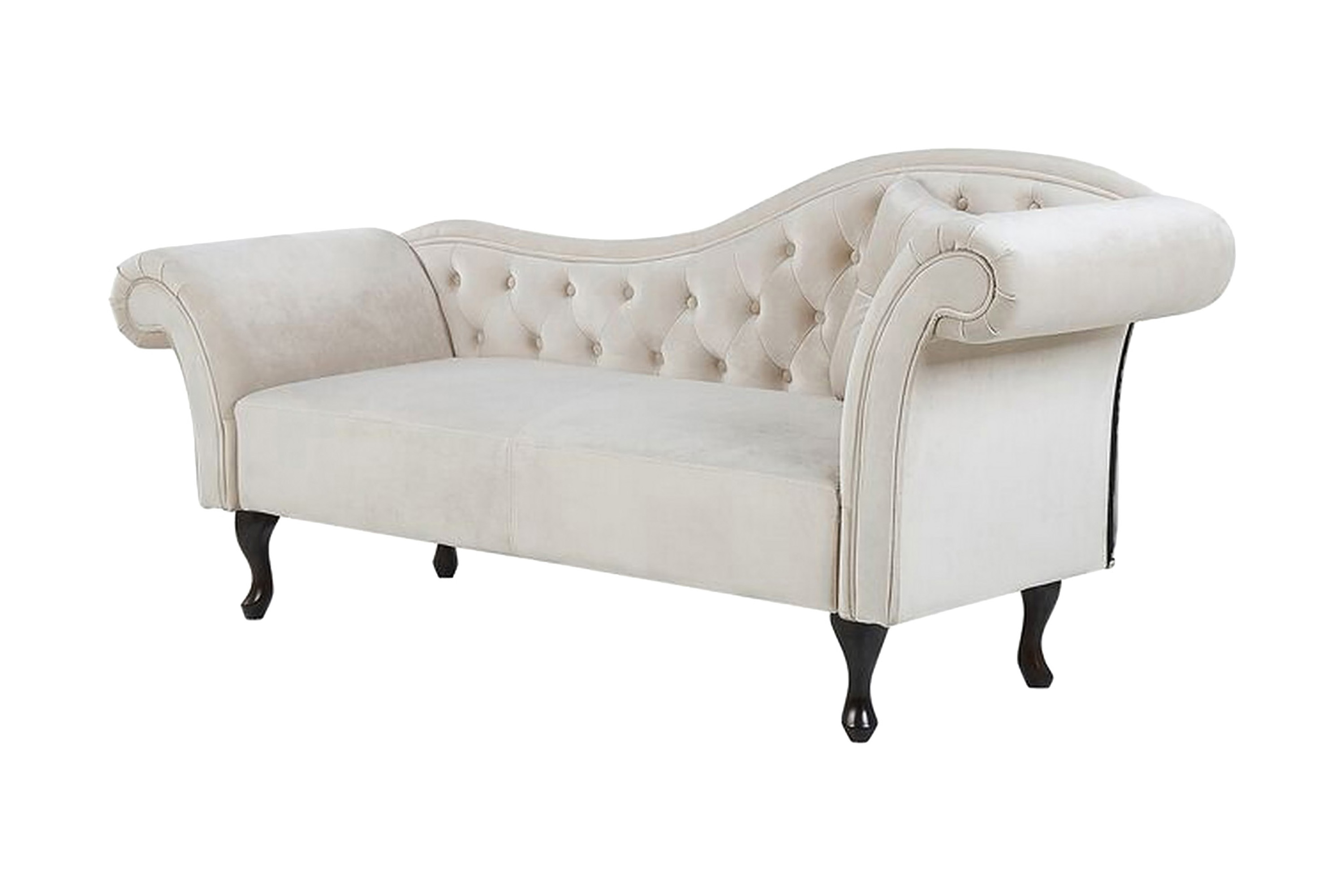 Schäslong Estanove Höger Sammet/Beige