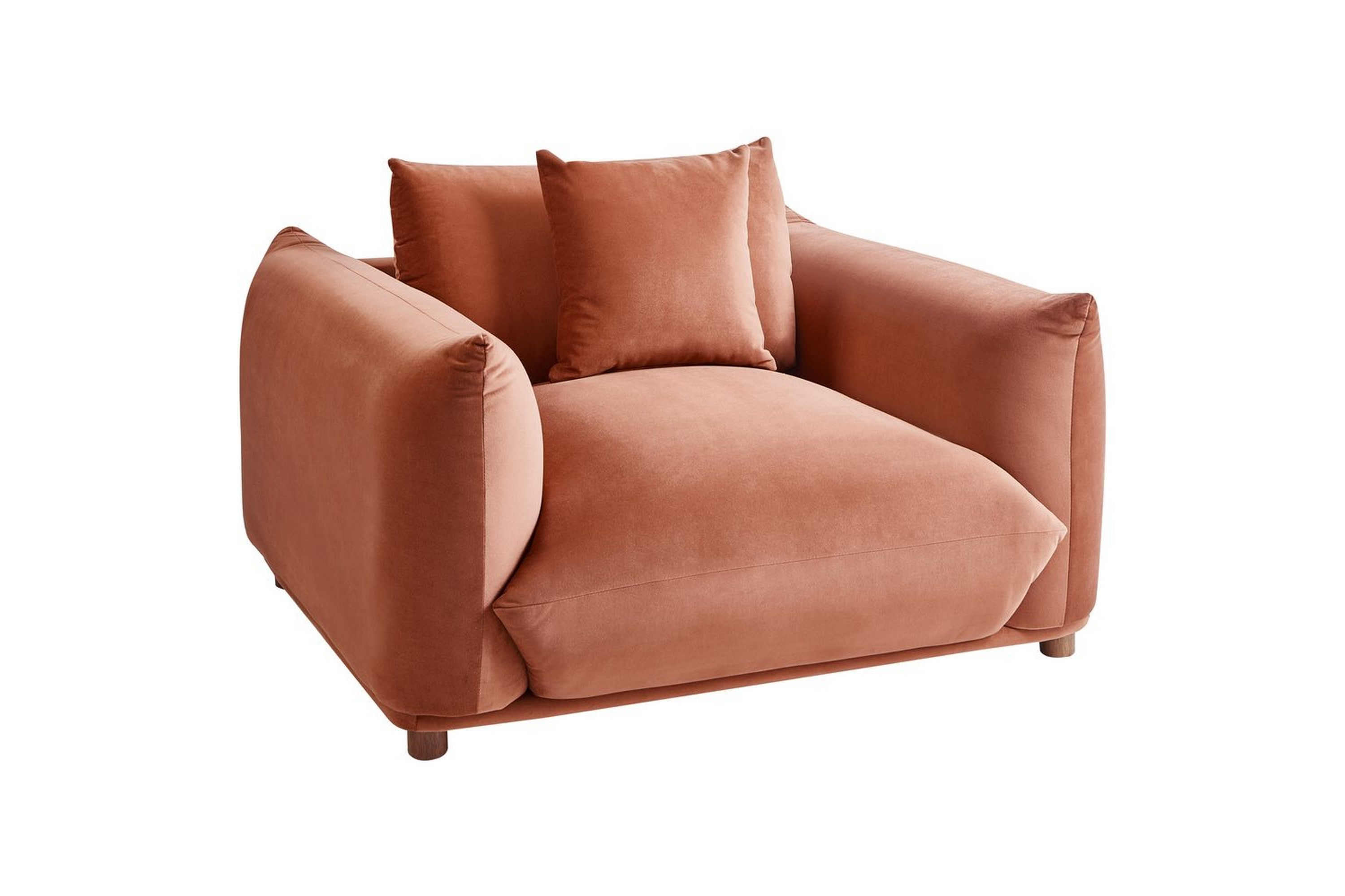 fåtölj luvos - brunt, mörkt trä