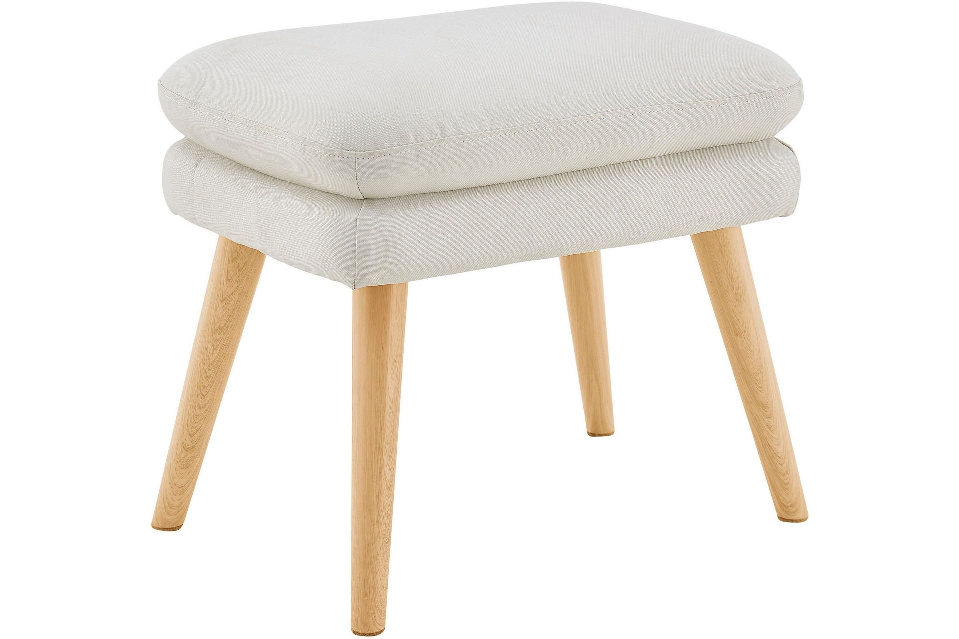 Marilee Loungef&aring;t&ouml;lj med Fotpall - Tyg/Kr&auml;mvit