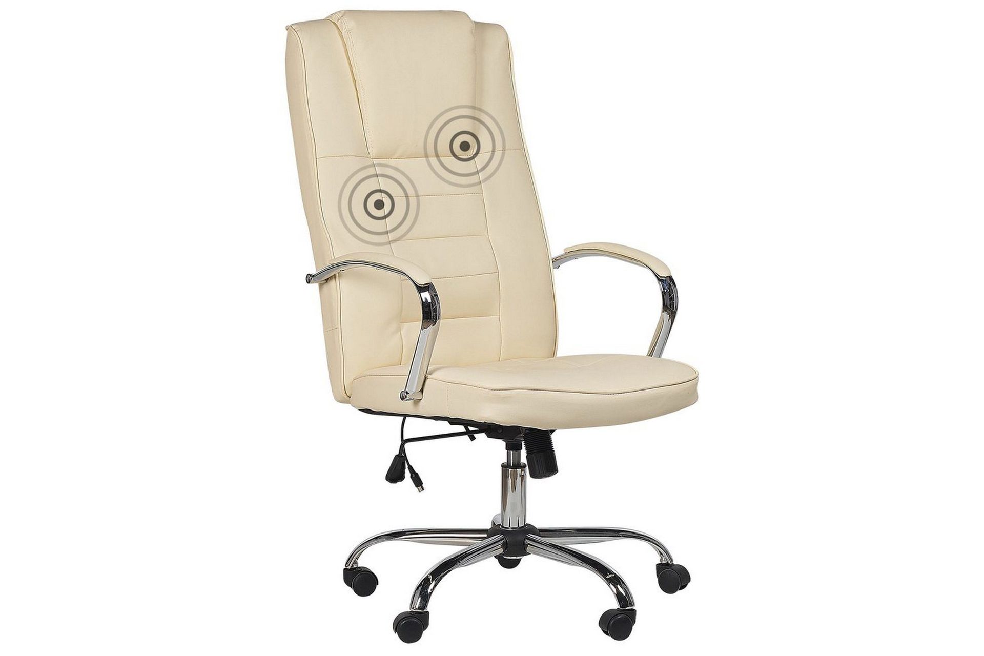 Massagestol Grandeur Beige/Silver - Beige/Silver