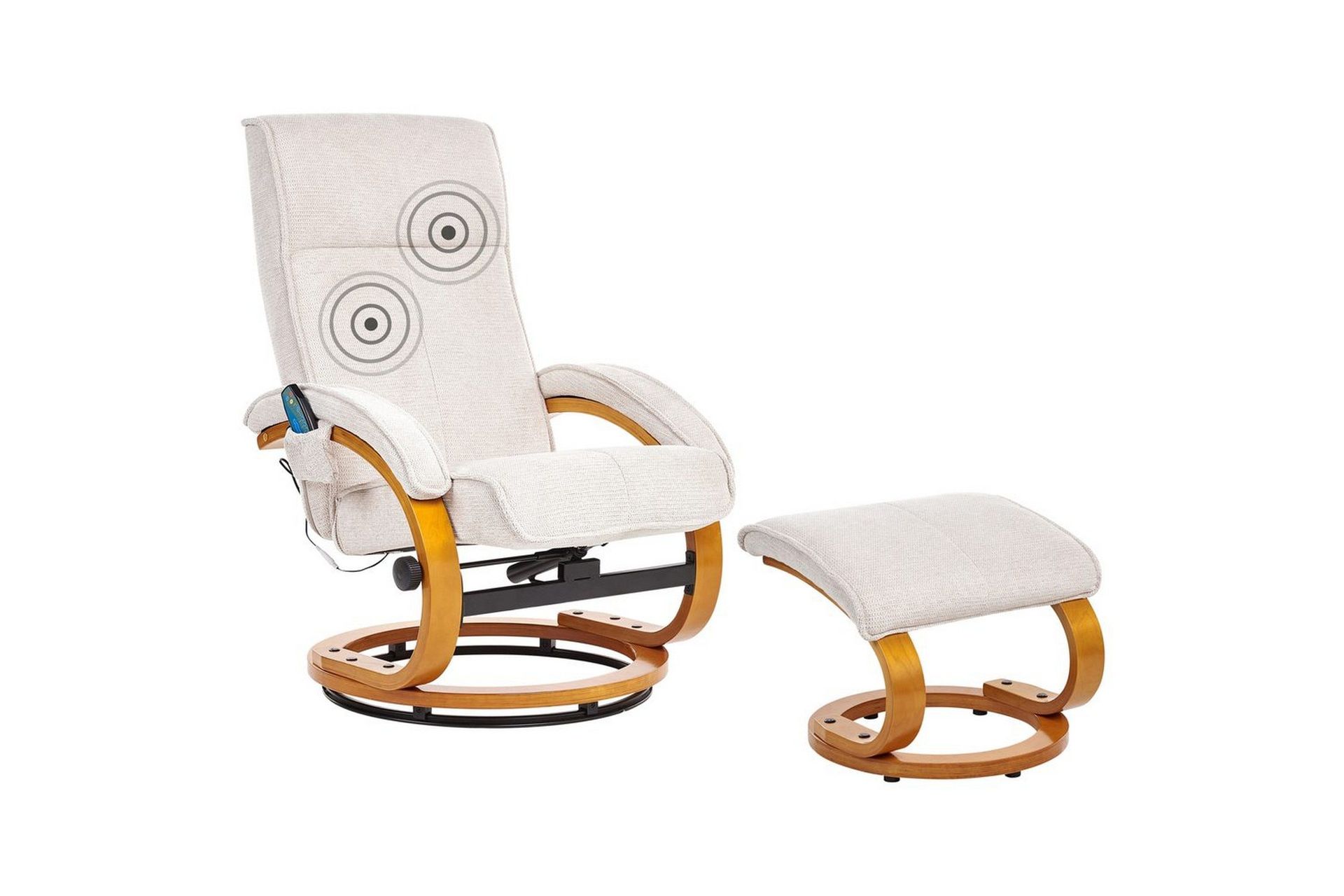 Massagestol Hero - Ljusbeige, ljust tr&auml;