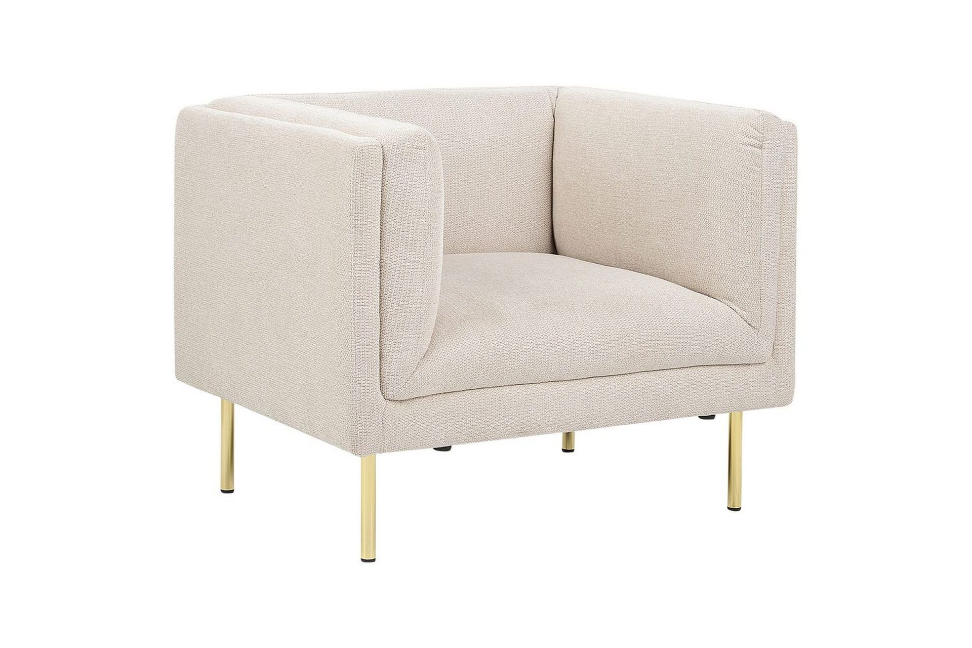 Fåtölj Moen - Beige/guld