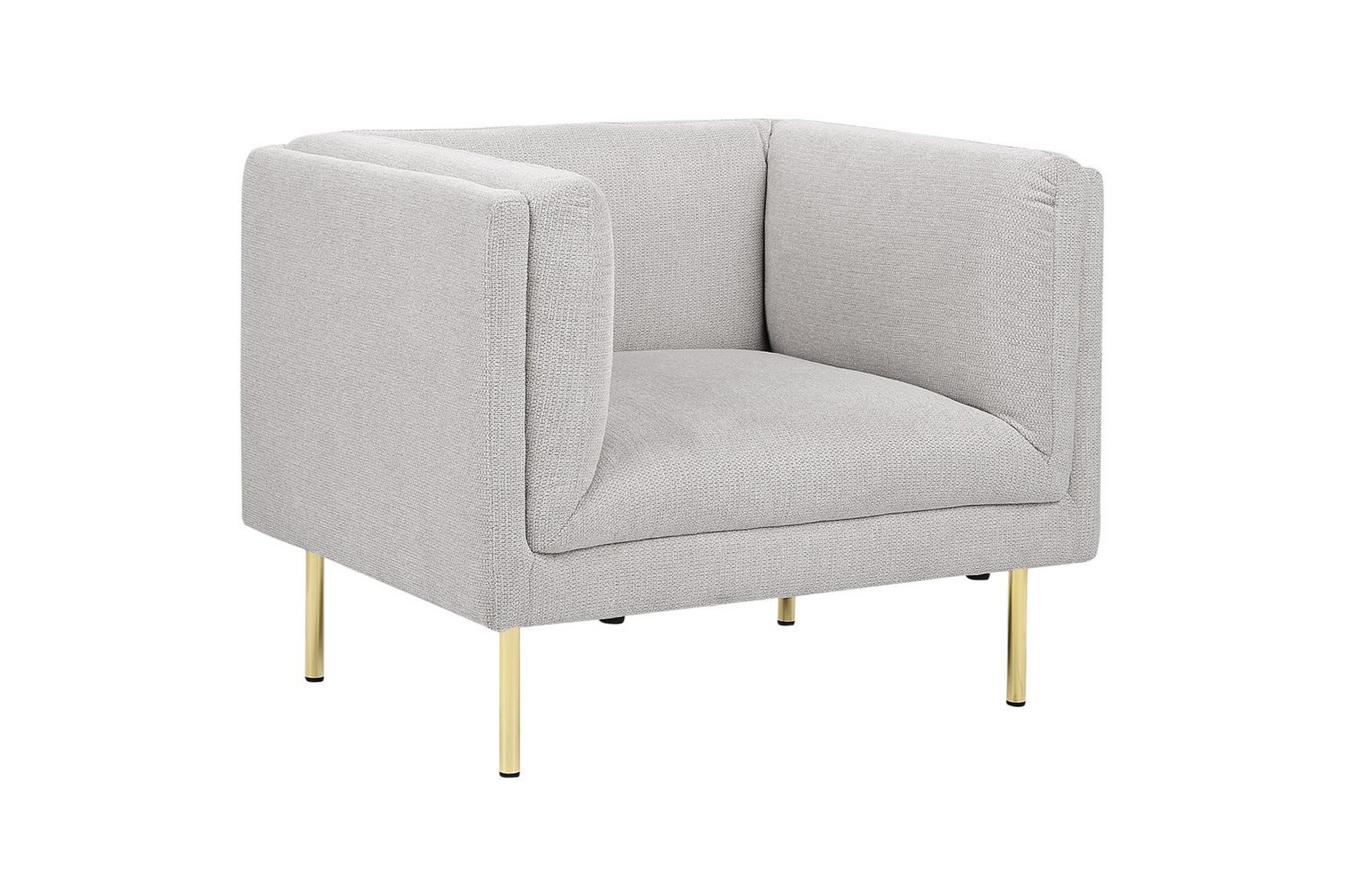 fåtölj moen - grå, guld