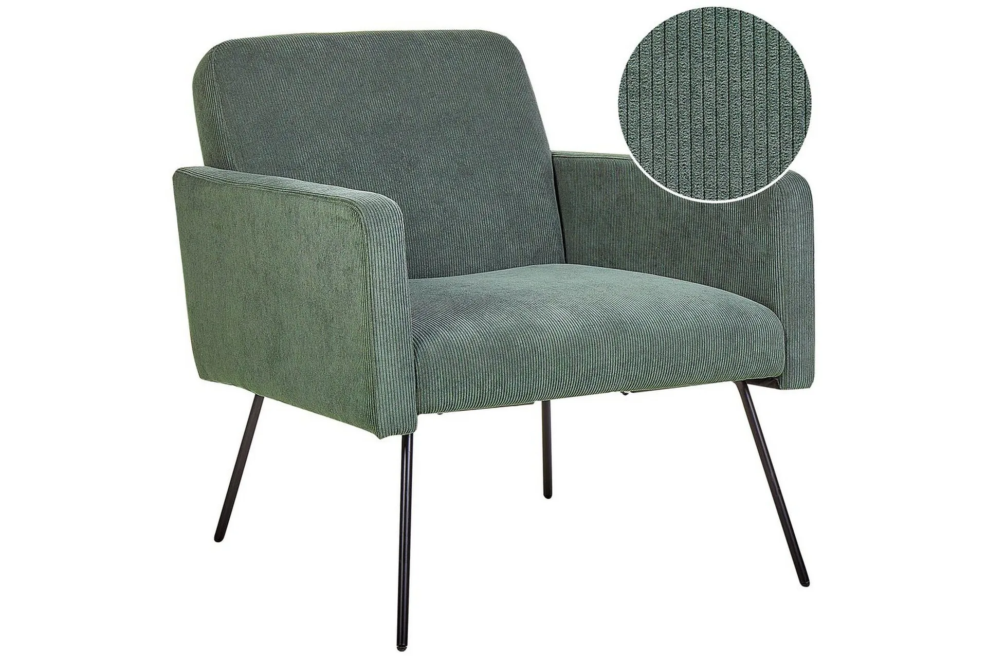 fåtölj narken - grön, svart