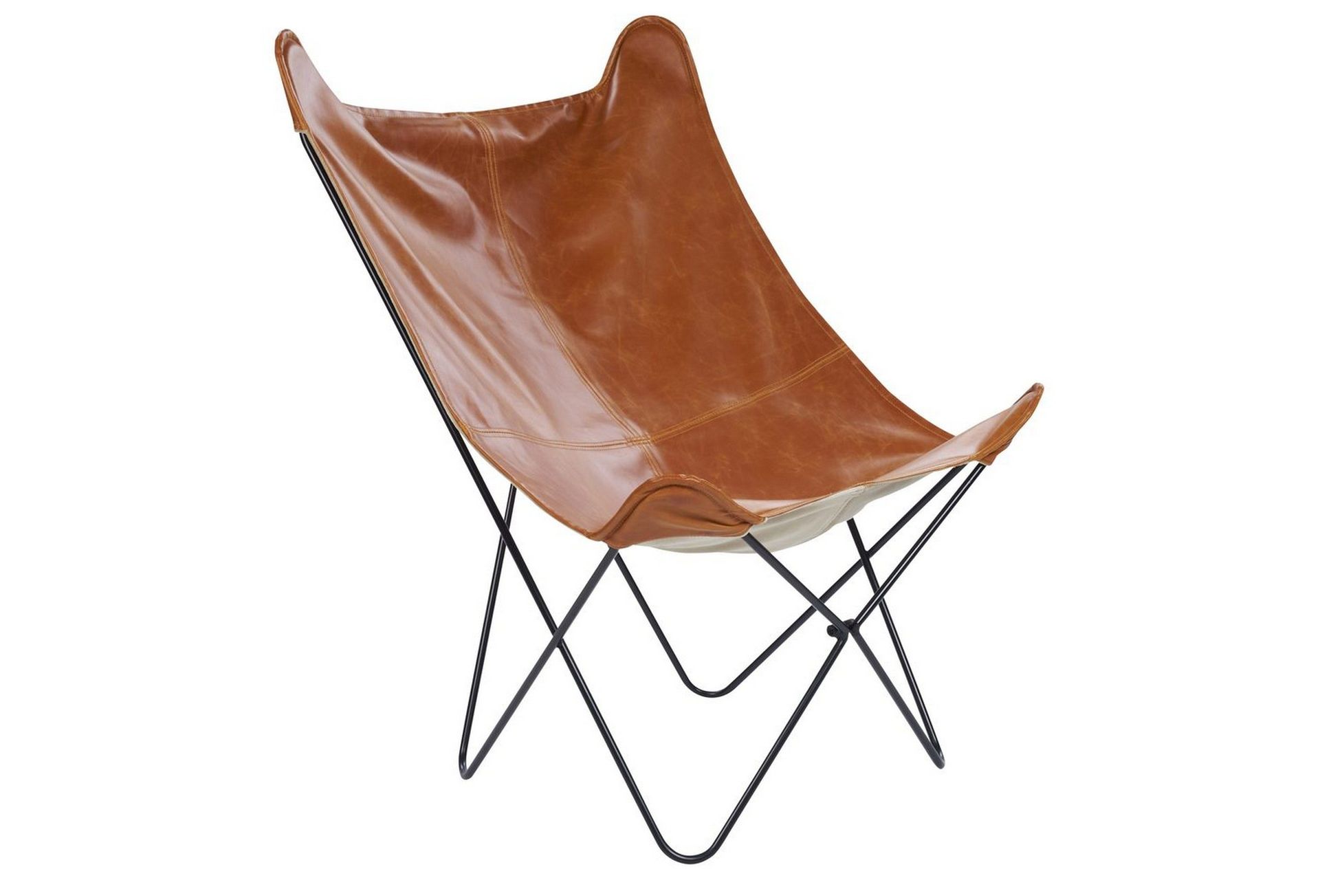 fåtölj nybro - brun, svart/konstläder