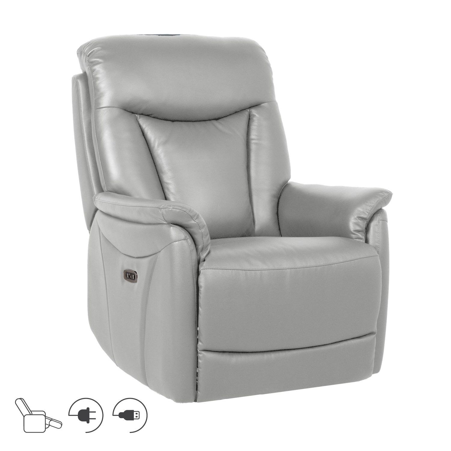 Reclinerf&aring;t&ouml;lj G&aring;rdal med elektrisk lyftmekanism l&auml;der - Beige