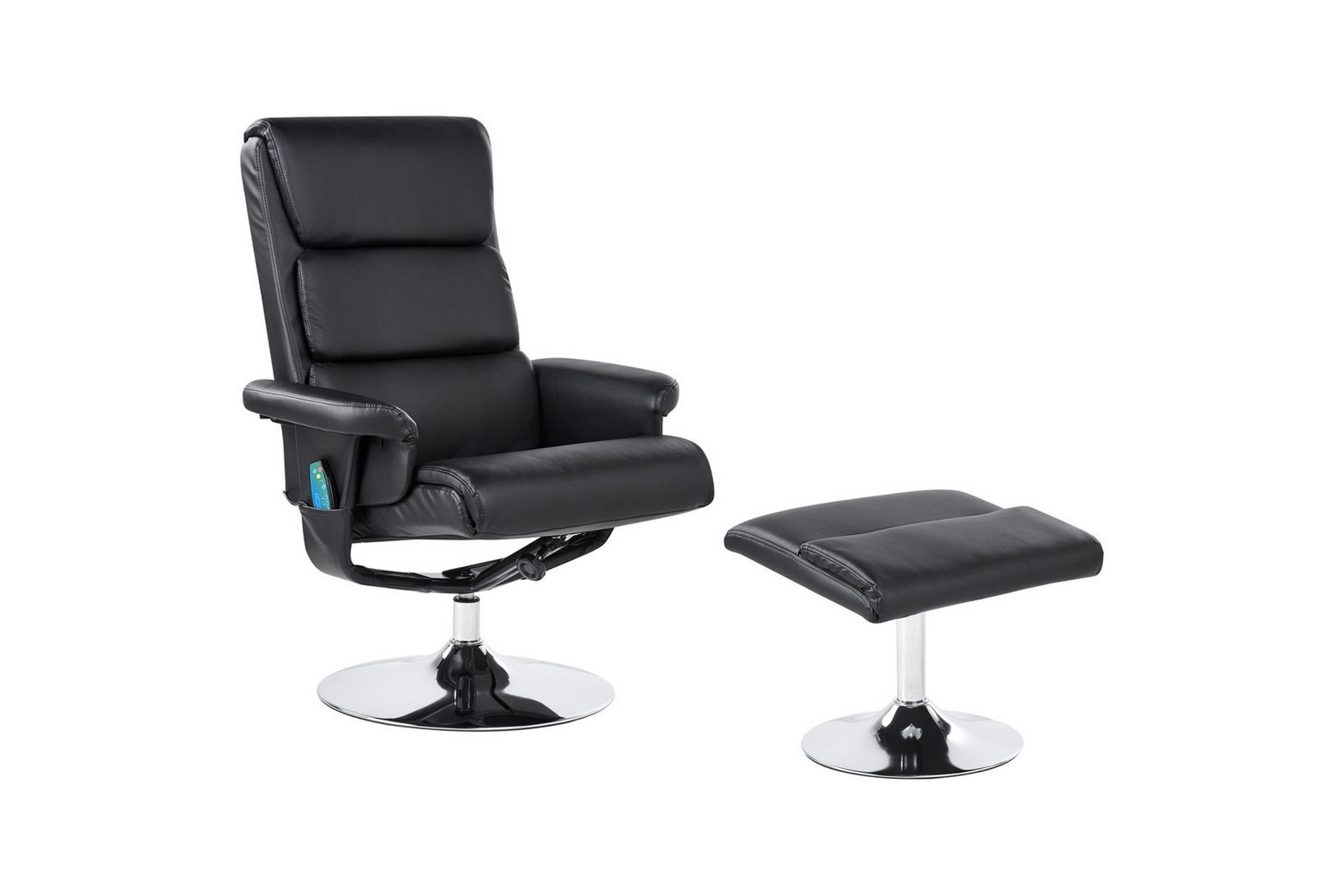 reclinerfåtölj legend - svart, silver