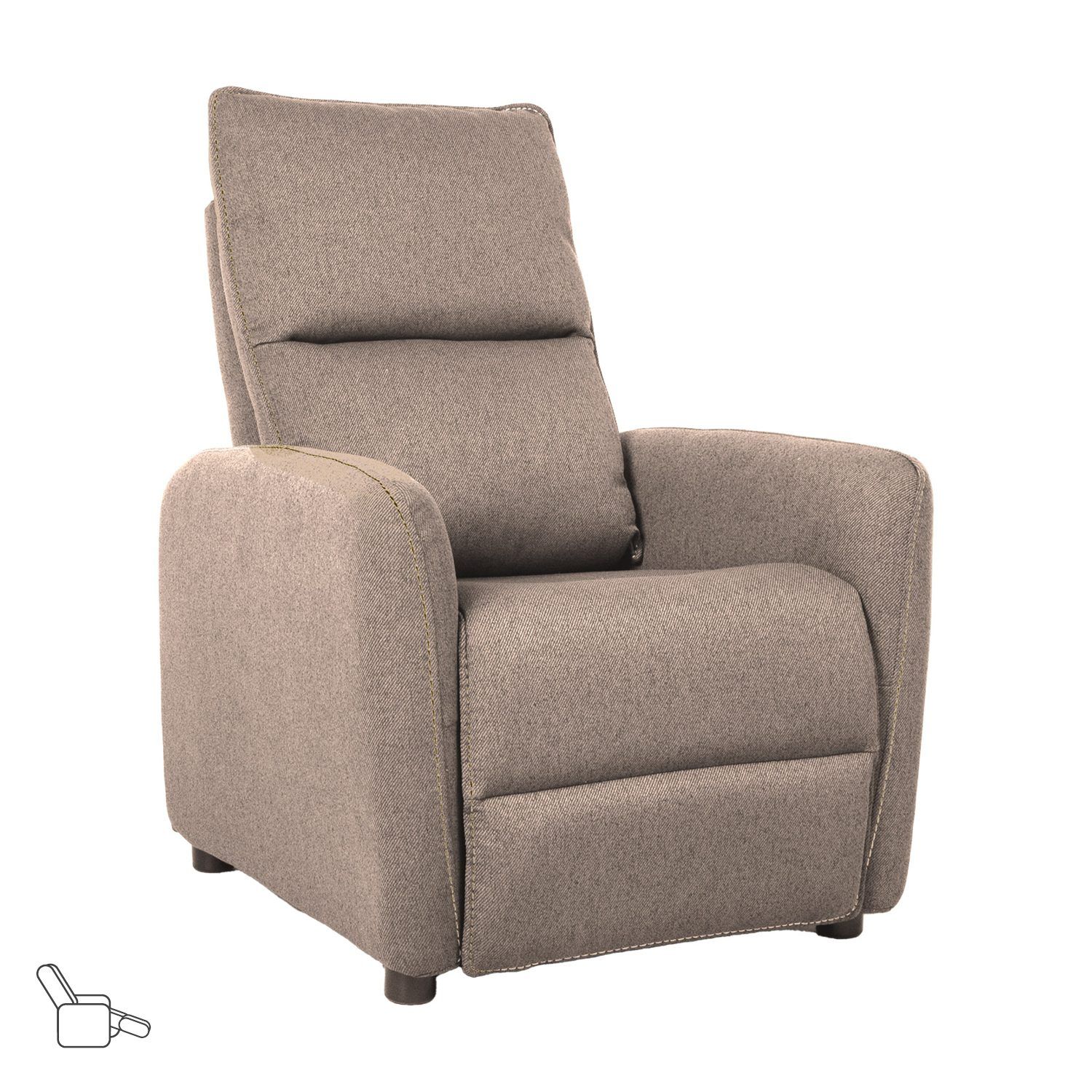 Reclinerf&aring;t&ouml;lj &Ouml;rsvik med push back-mekanism - Beige