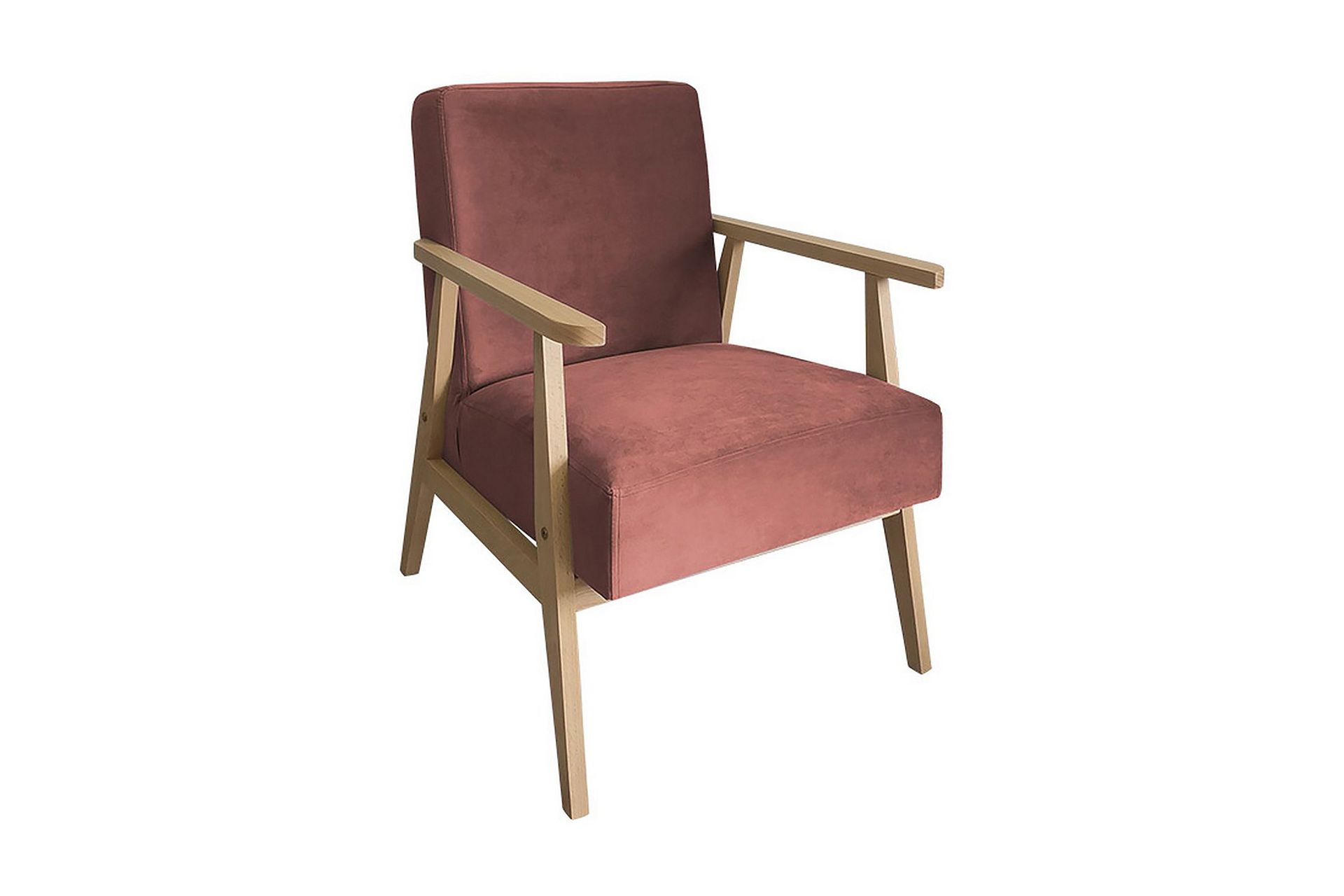 Retro Fåtölj - Sammet/Rosa