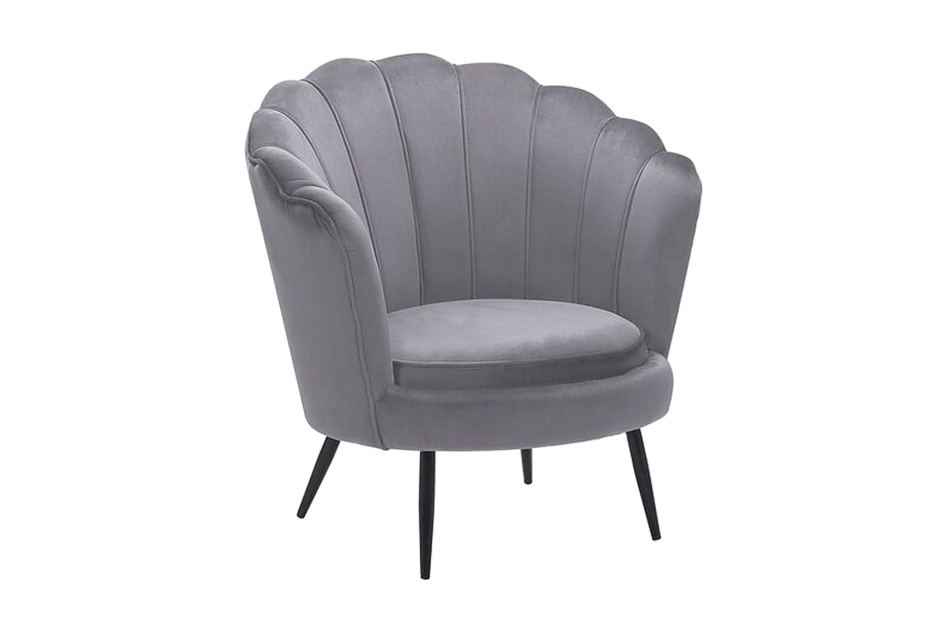 sarannell sammetsfåtölj - grå