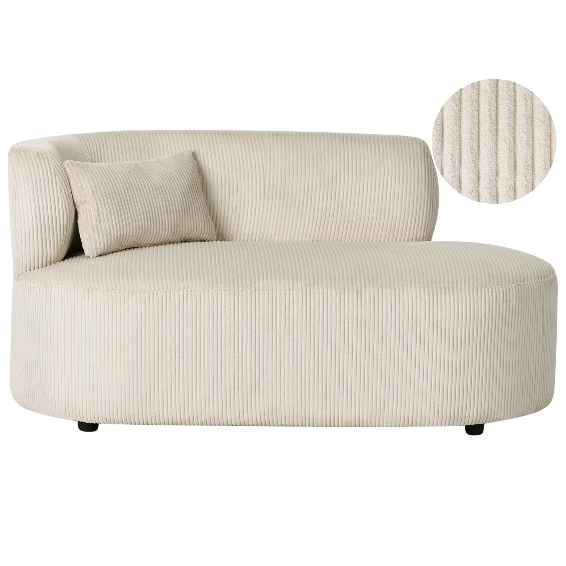 Schäslong Vanvey Vänstervänd - Ljusbeige