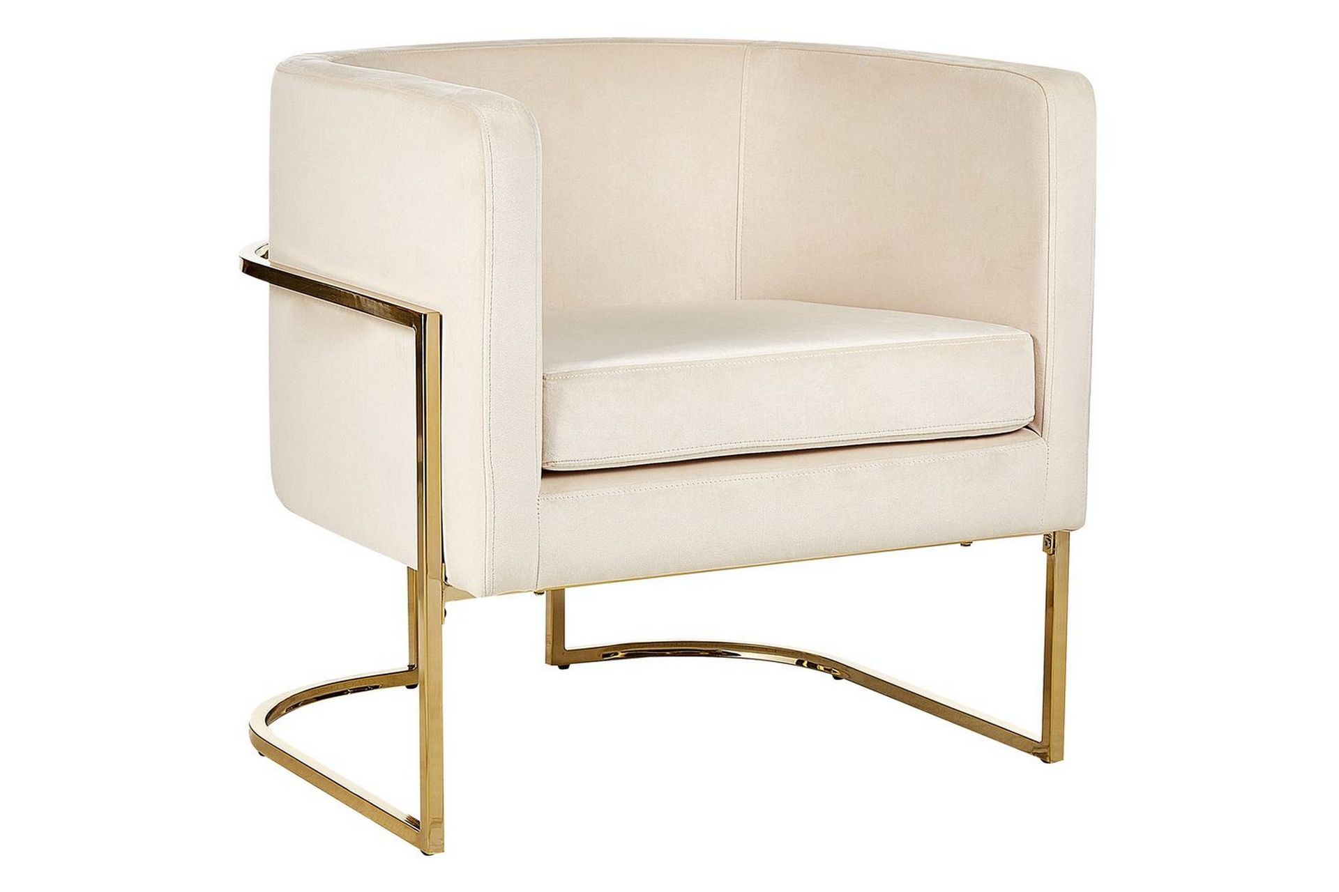 fåtölj sirkka - beige, guld